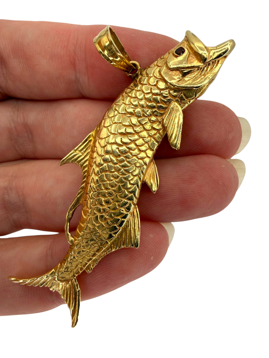 14k Tarpon Fish Pendant