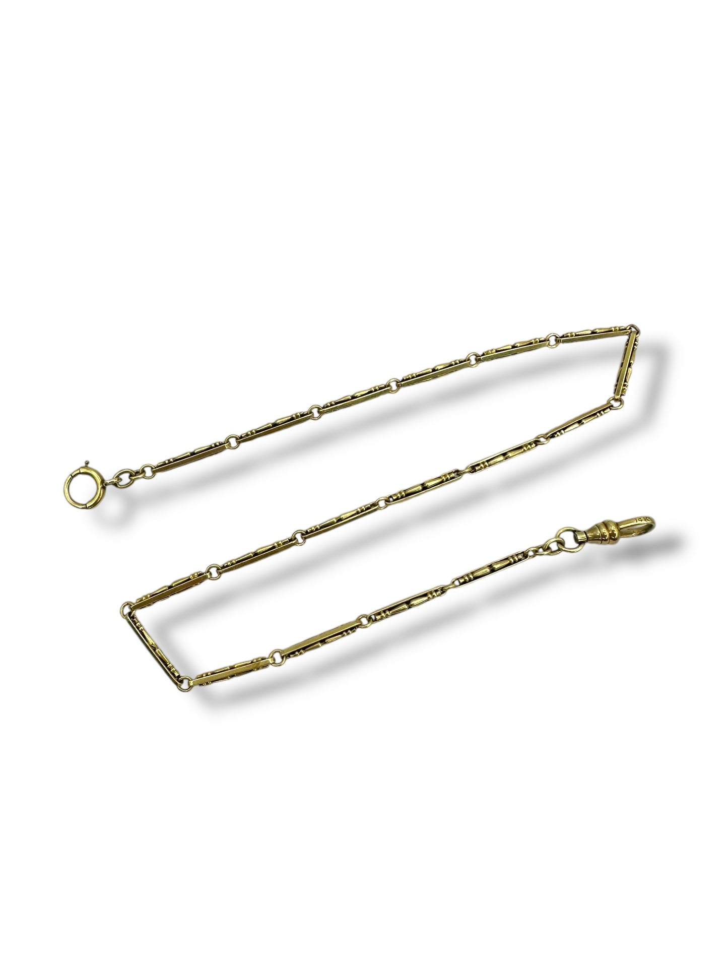 14k Chair Leg Link Watch Chain