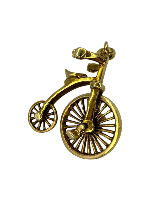 14k Penny Farthing Bicycle Charm