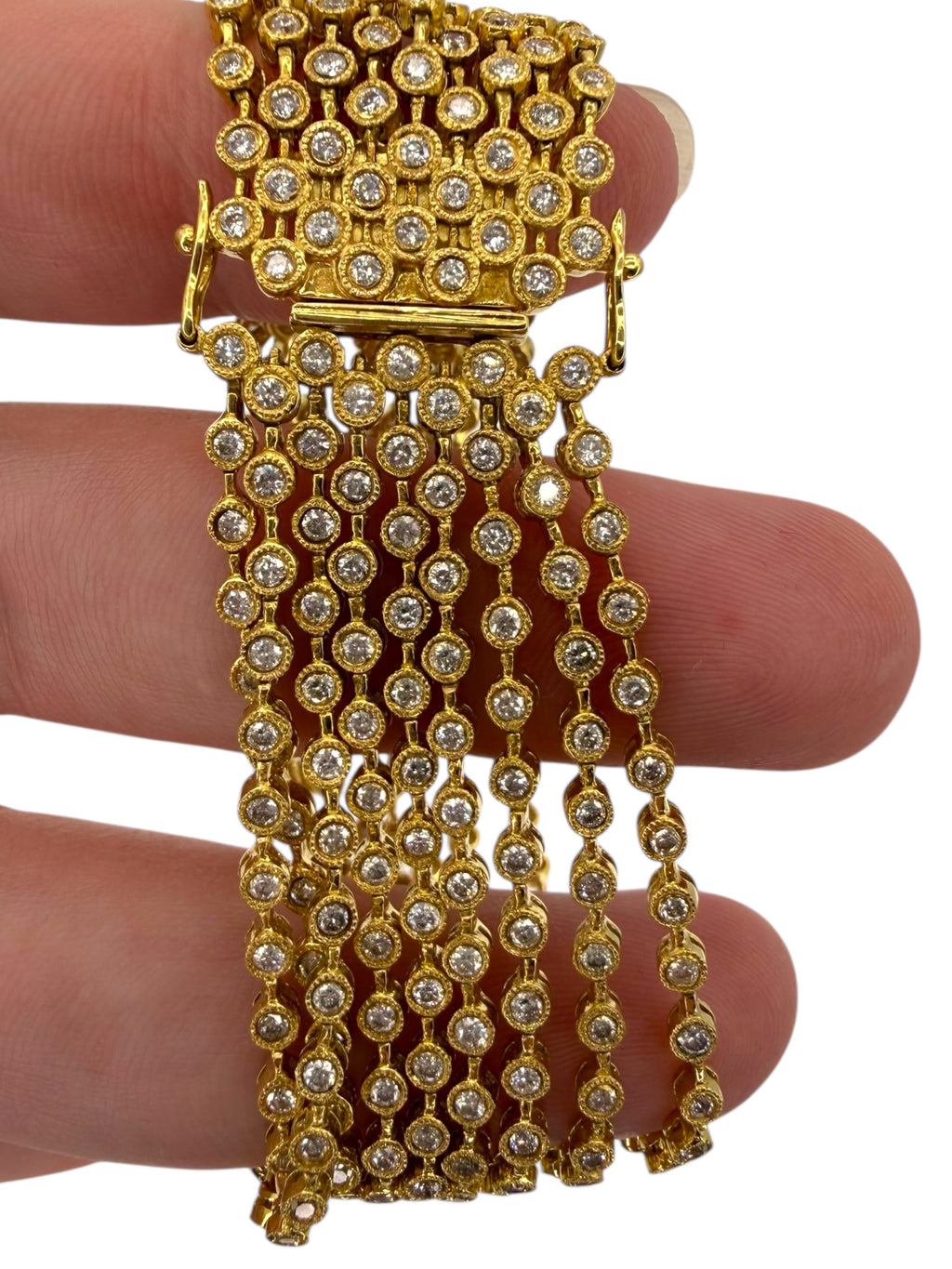 18k Multi-Strand Diamond Bracelet