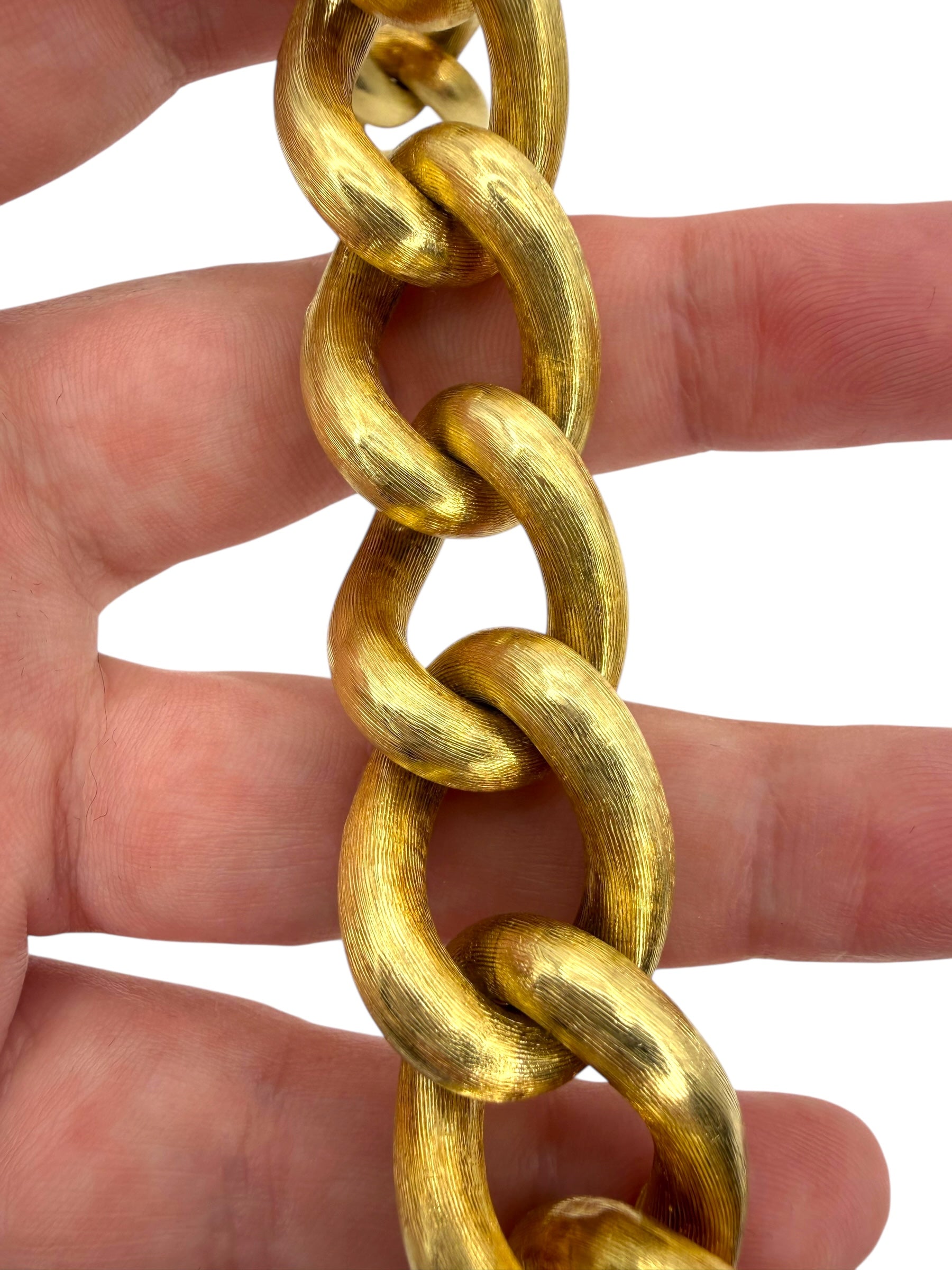 14k Chunky Puffed Curb Bracelet