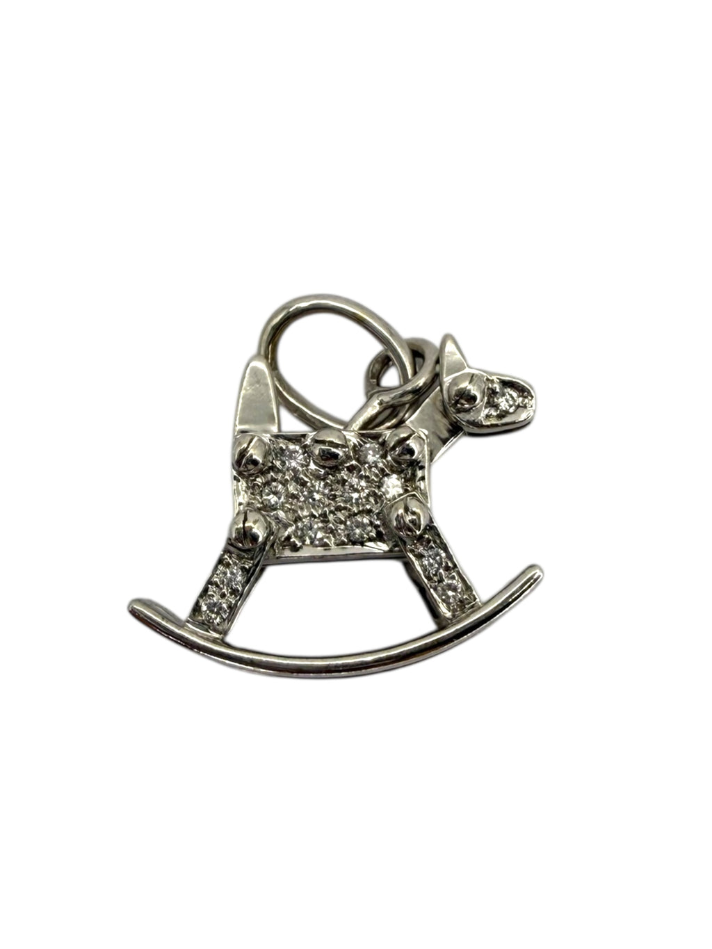 18k Diamond Rocking Horse Charm