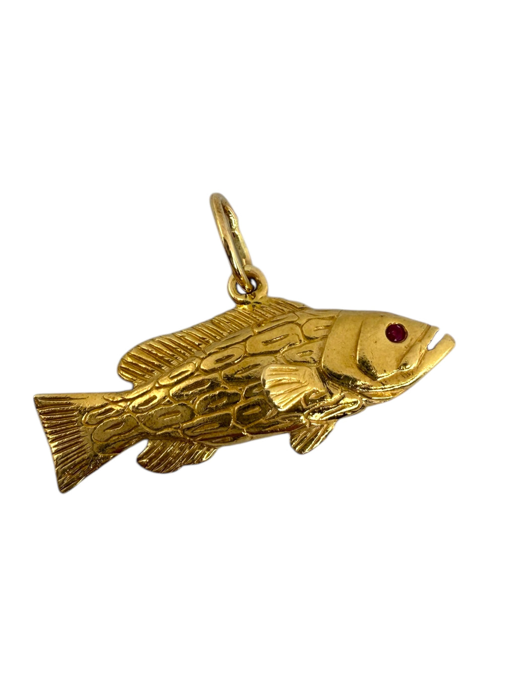 14k Grouper Fish Pendant