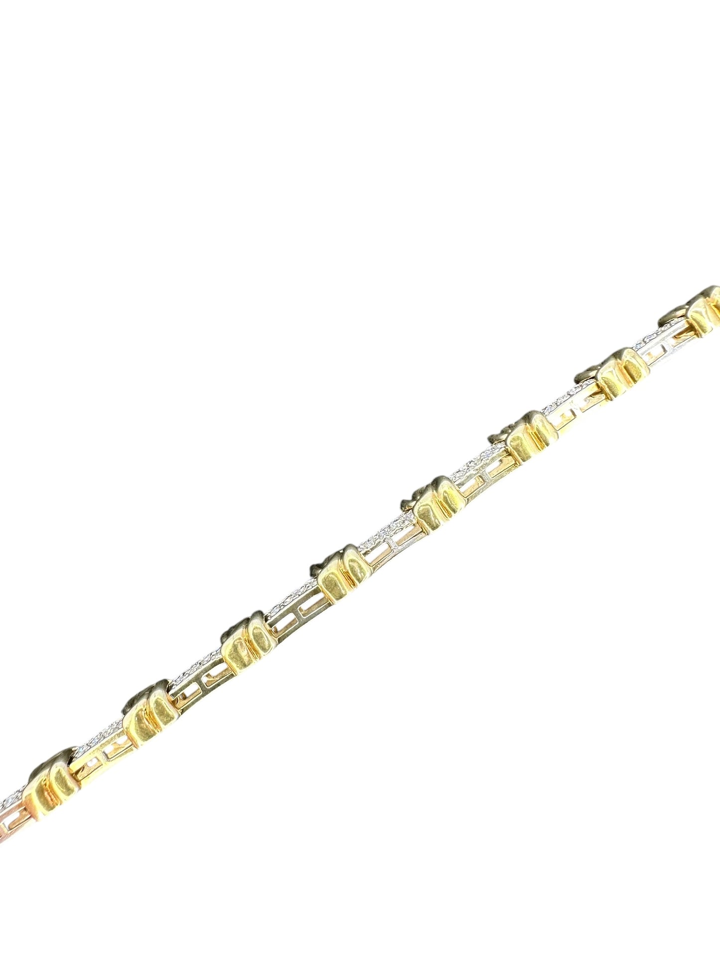 14k Two-Tone Diamond Knot Bracelet