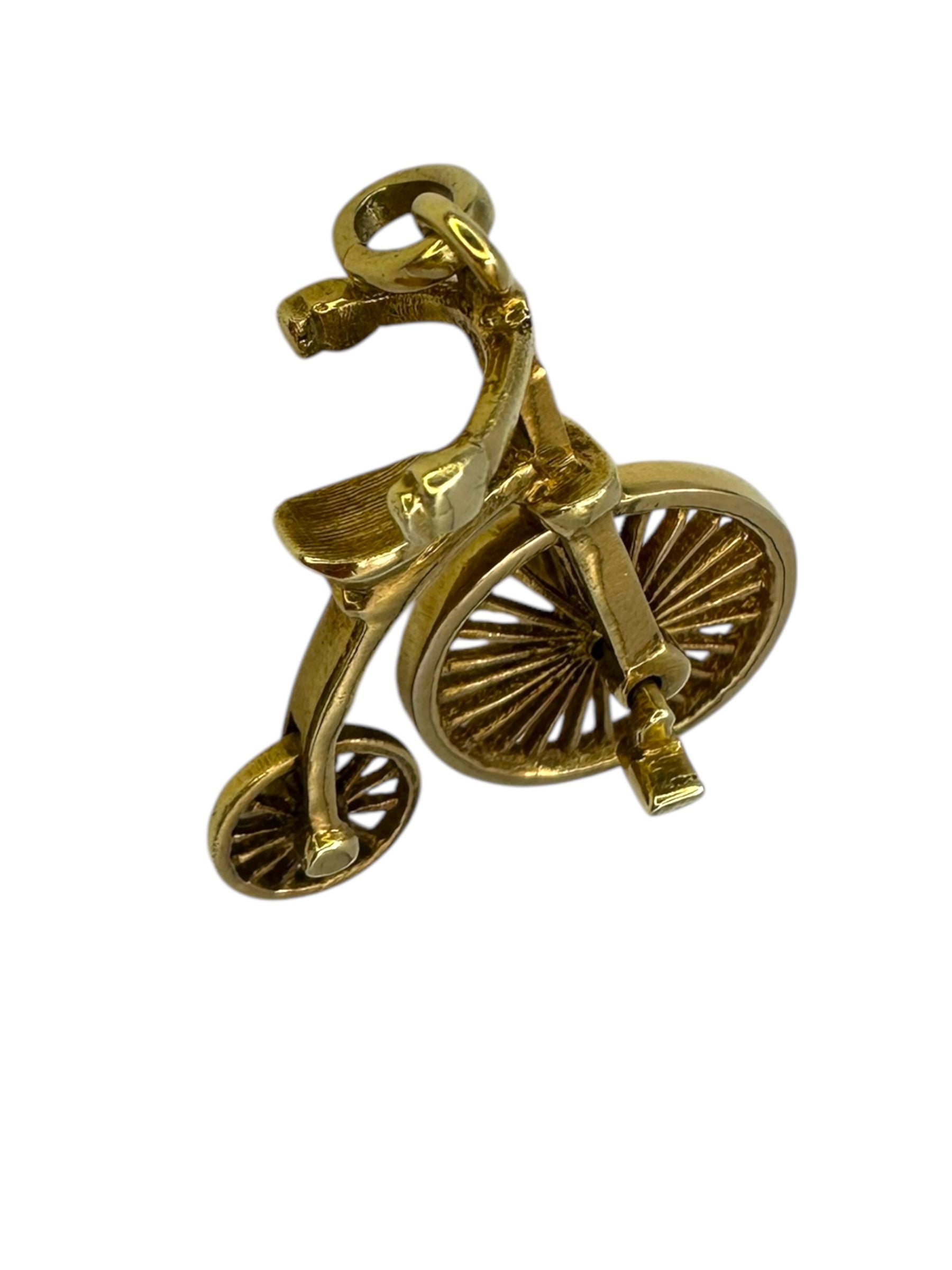 14k Penny Farthing Bicycle Charm
