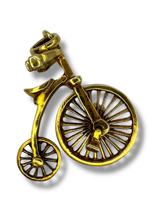 14k Penny Farthing Bicycle Charm