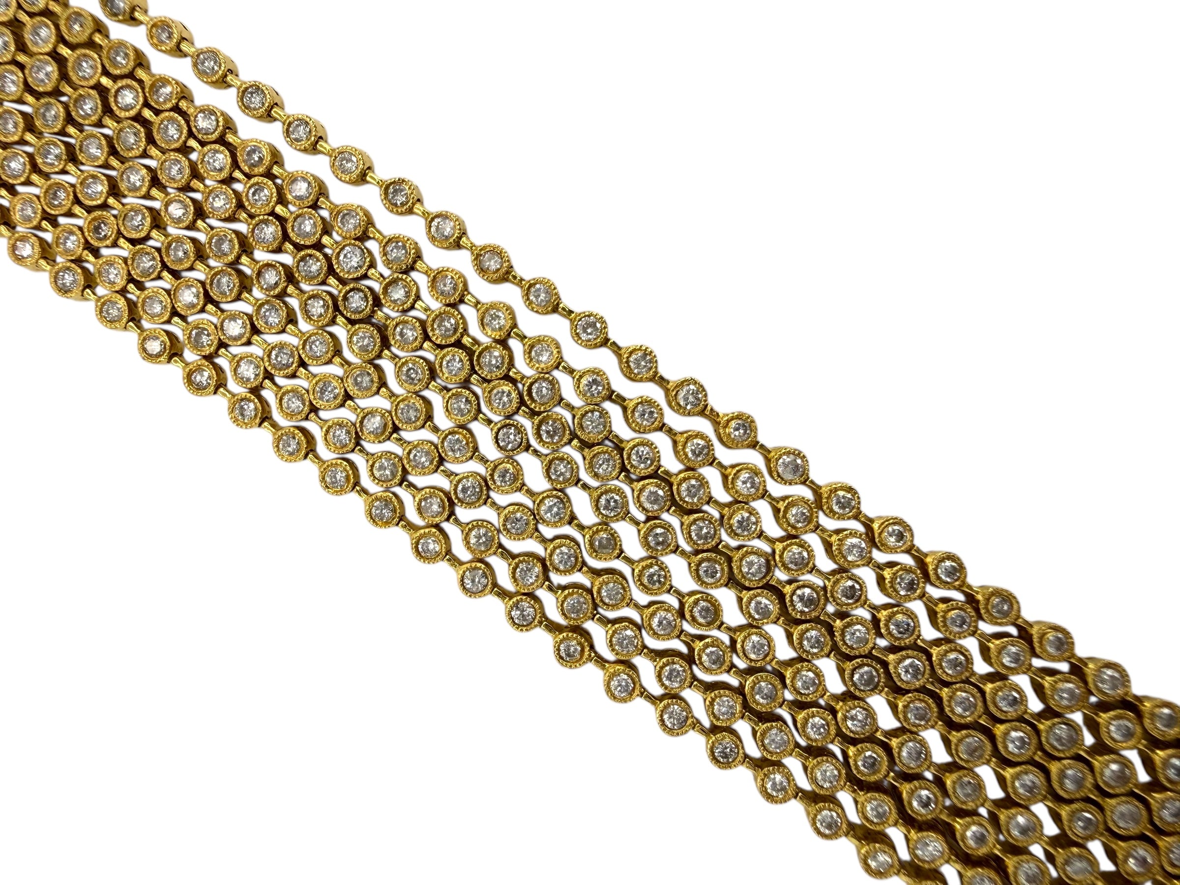 18k Multi-Strand Diamond Bracelet