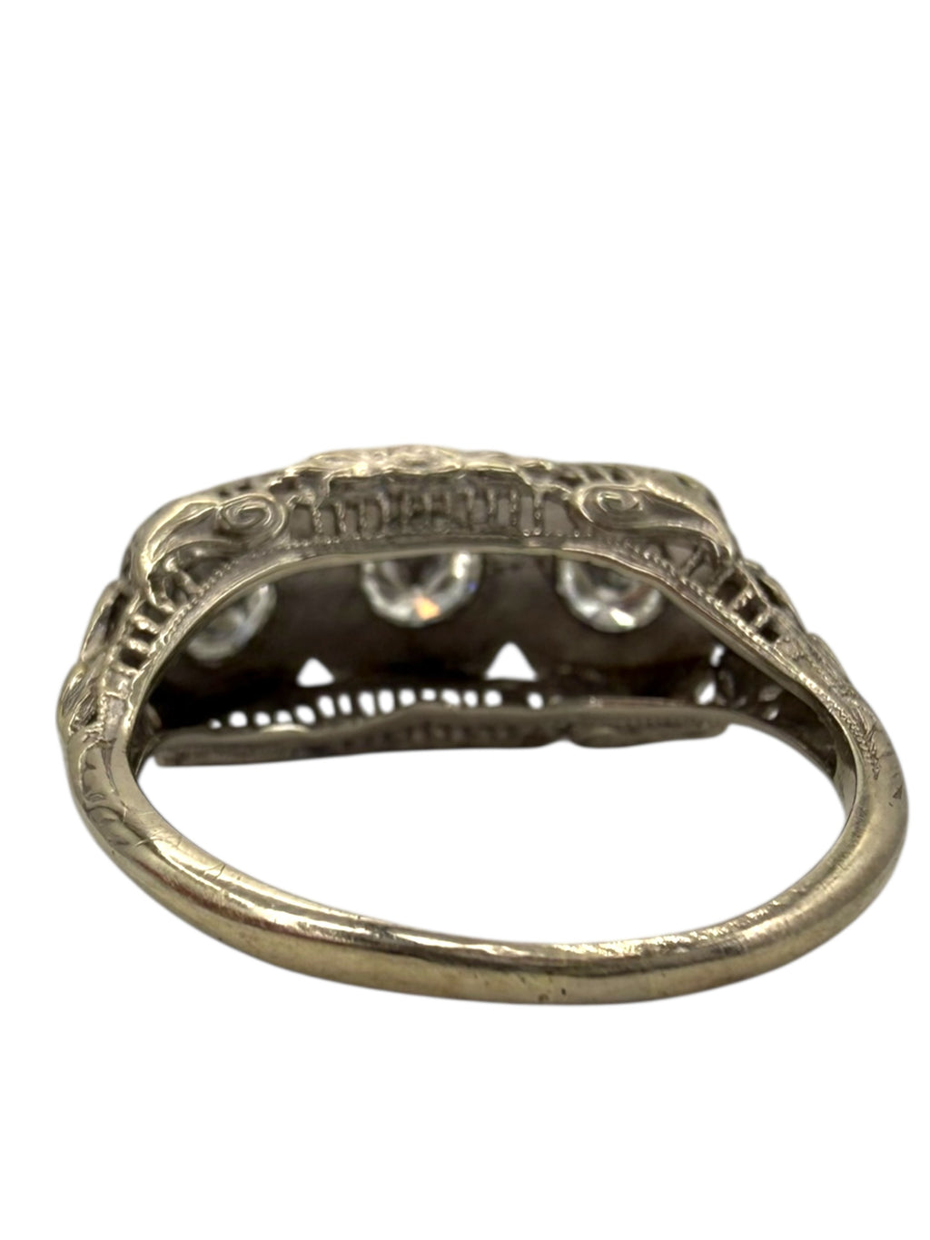 14k Diamond Art Deco Style Ring