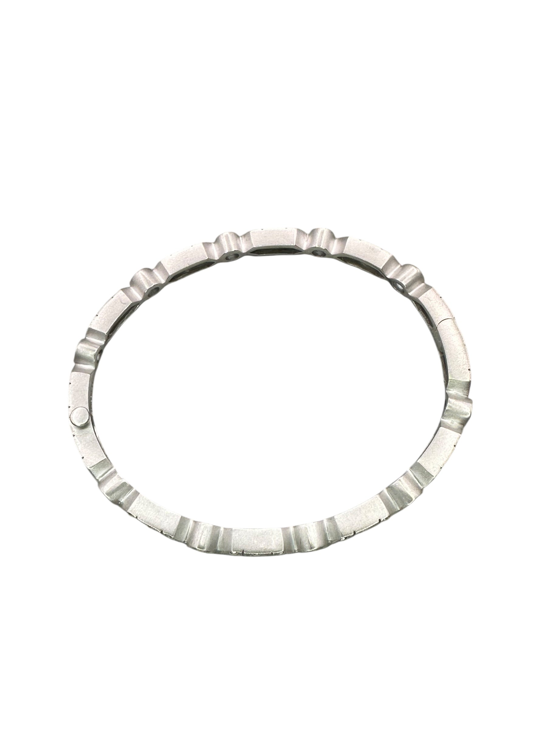 18k Aquamarine Diamond Bangle Bracelet