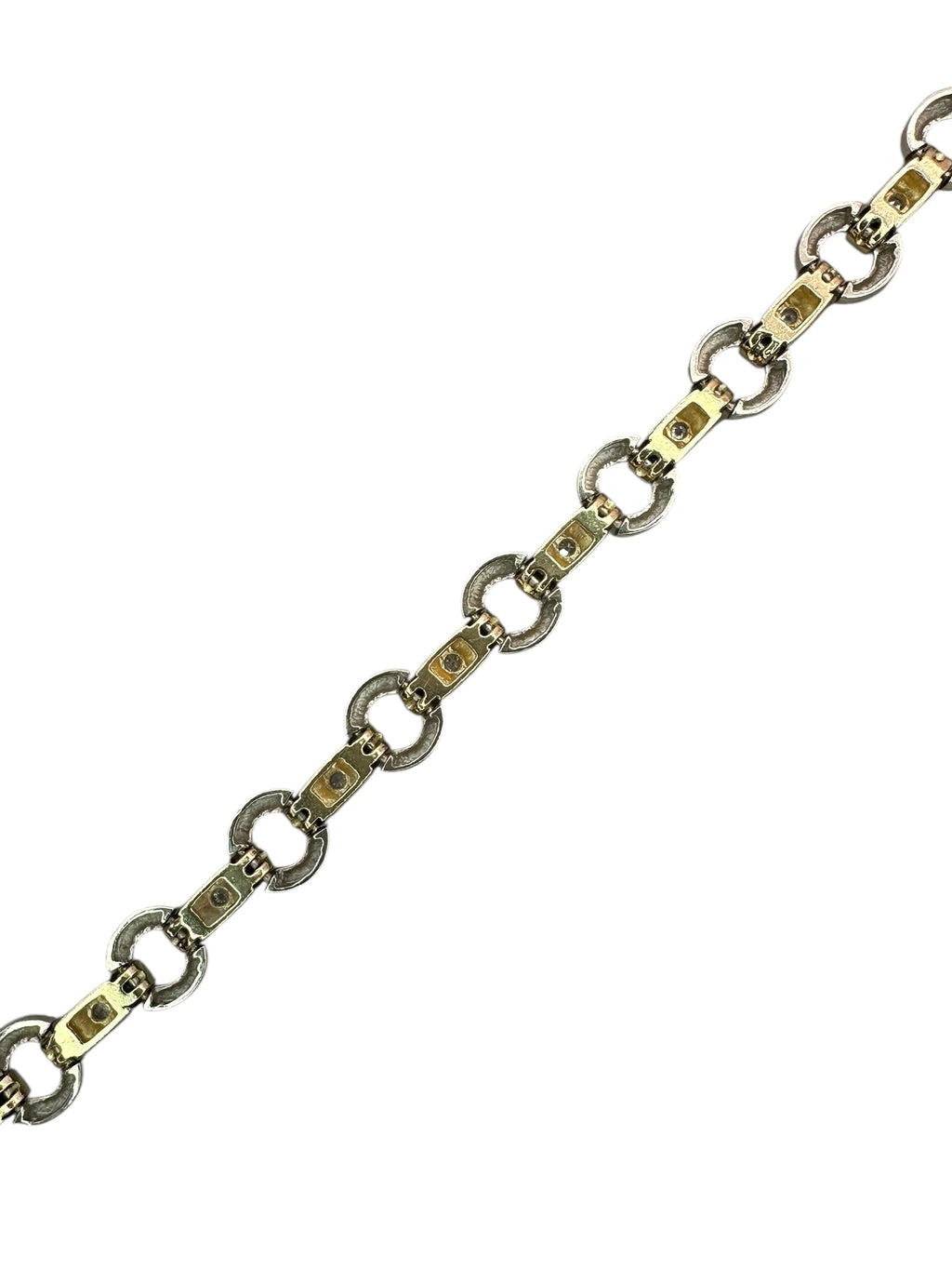 14k Two Tone Diamond Bracelet