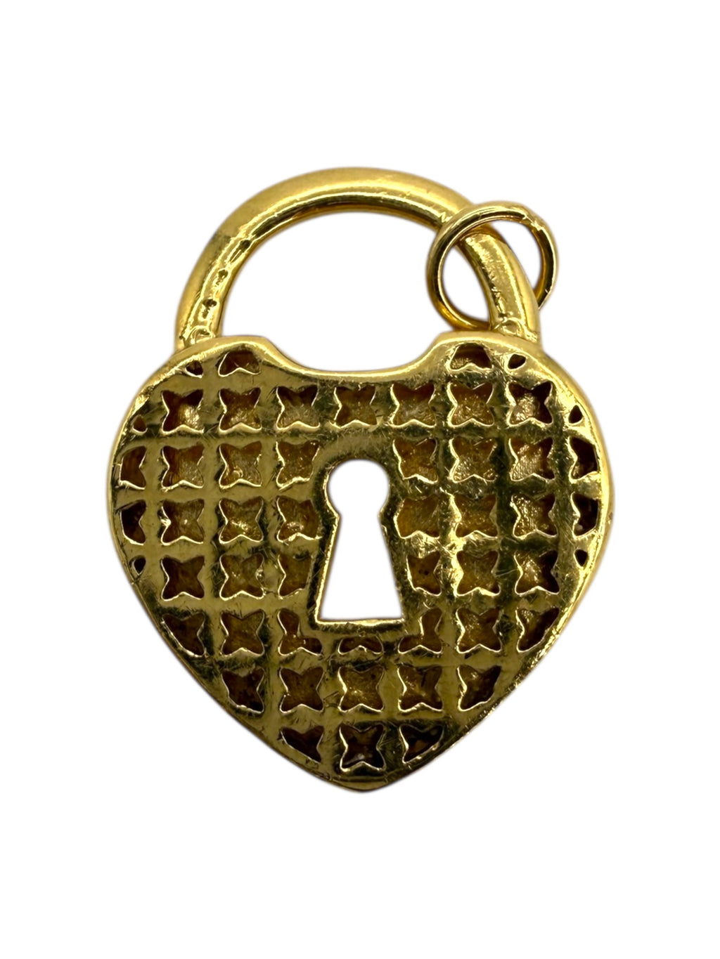 18k Enamel Heart Pendant