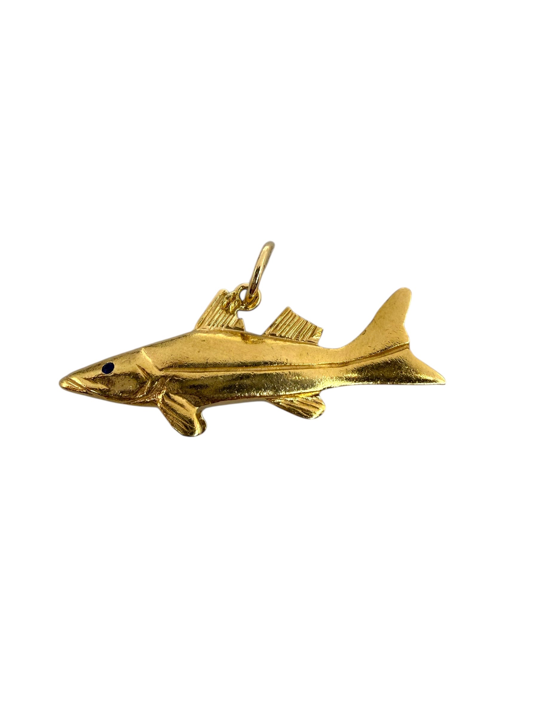 14k Snook Fish Pendant