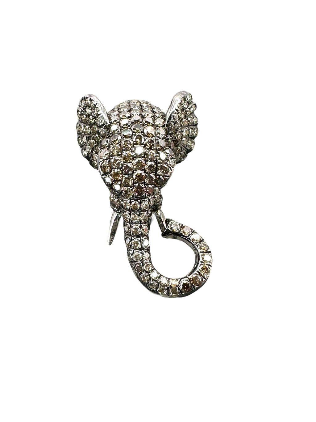 14k Diamond Elephant Ring