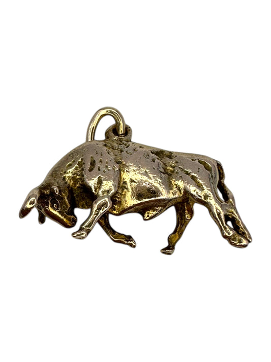 14k Bull Charm