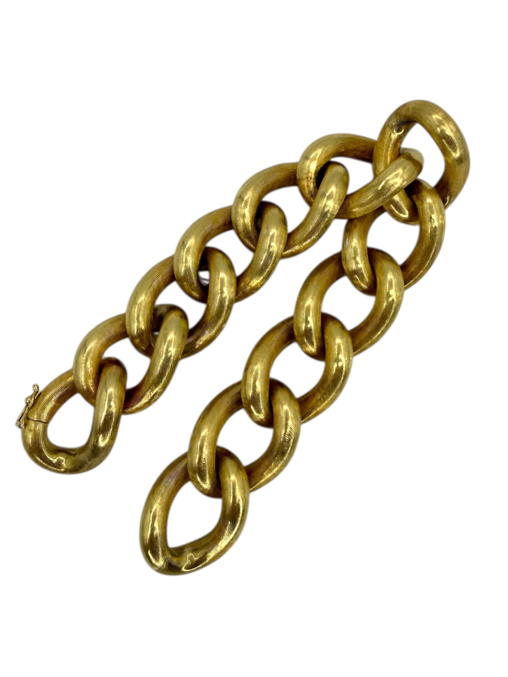 14k Chunky Puffed Curb Bracelet