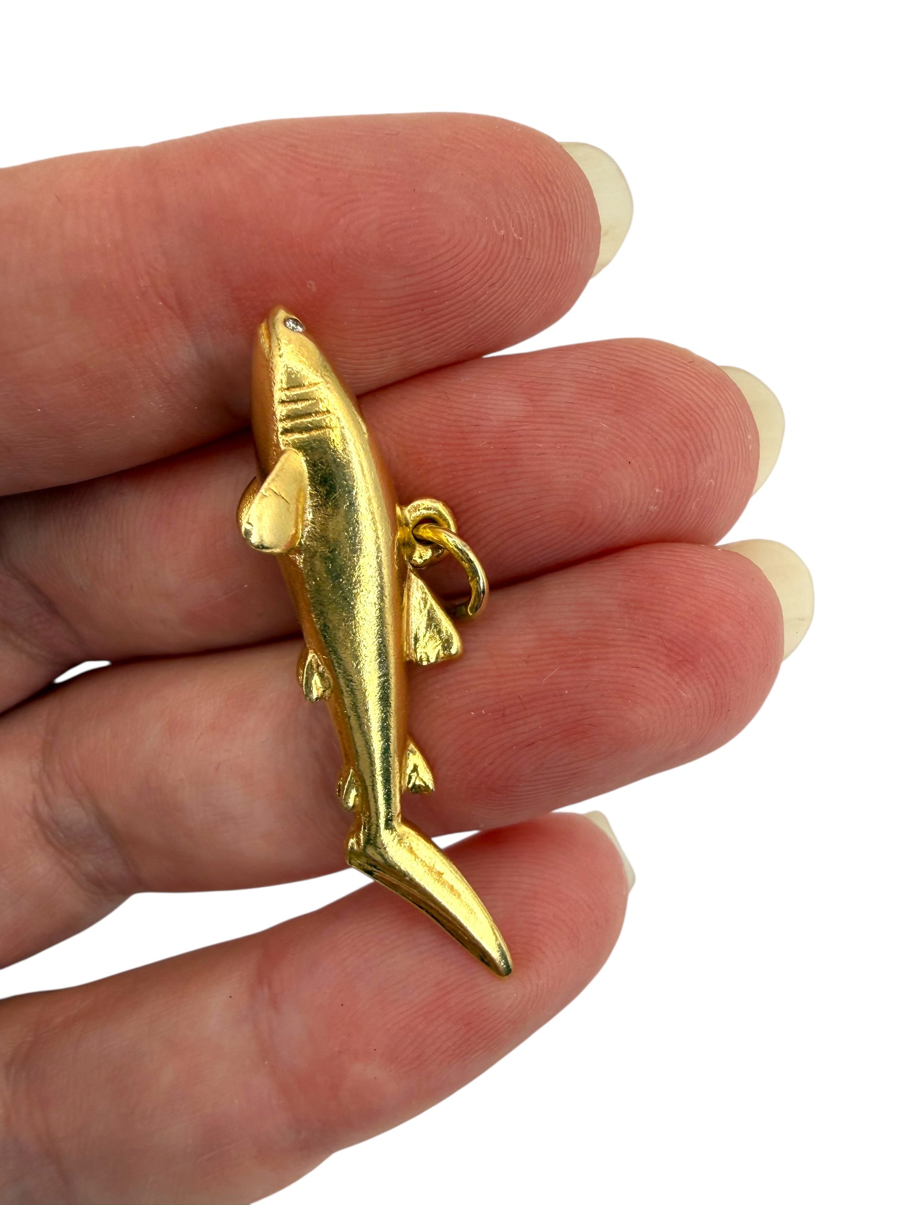14k Shark Pendant