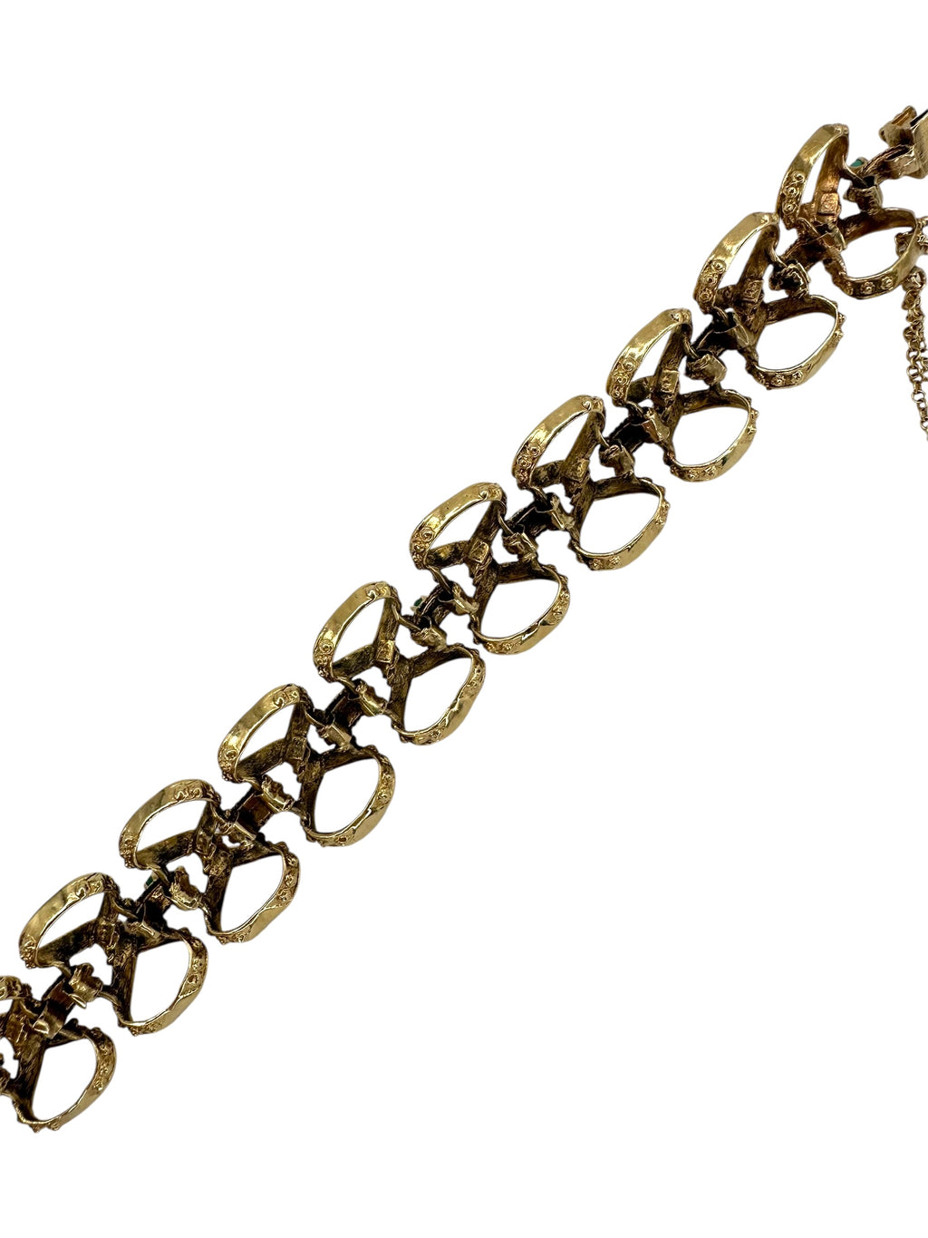 14k Turquoise Etruscan Revival Bracelet
