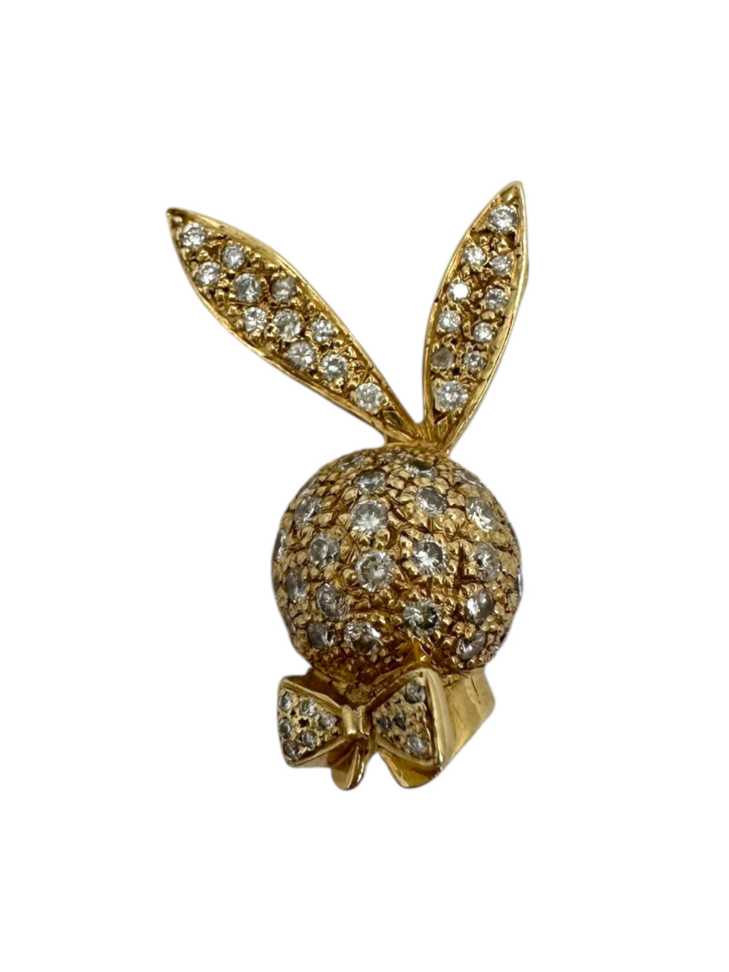 14k Diamond Playboy Bunny Pendant