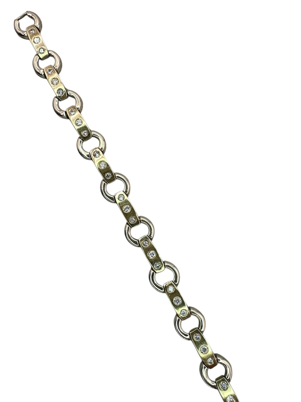 14k Two Tone Diamond Bracelet