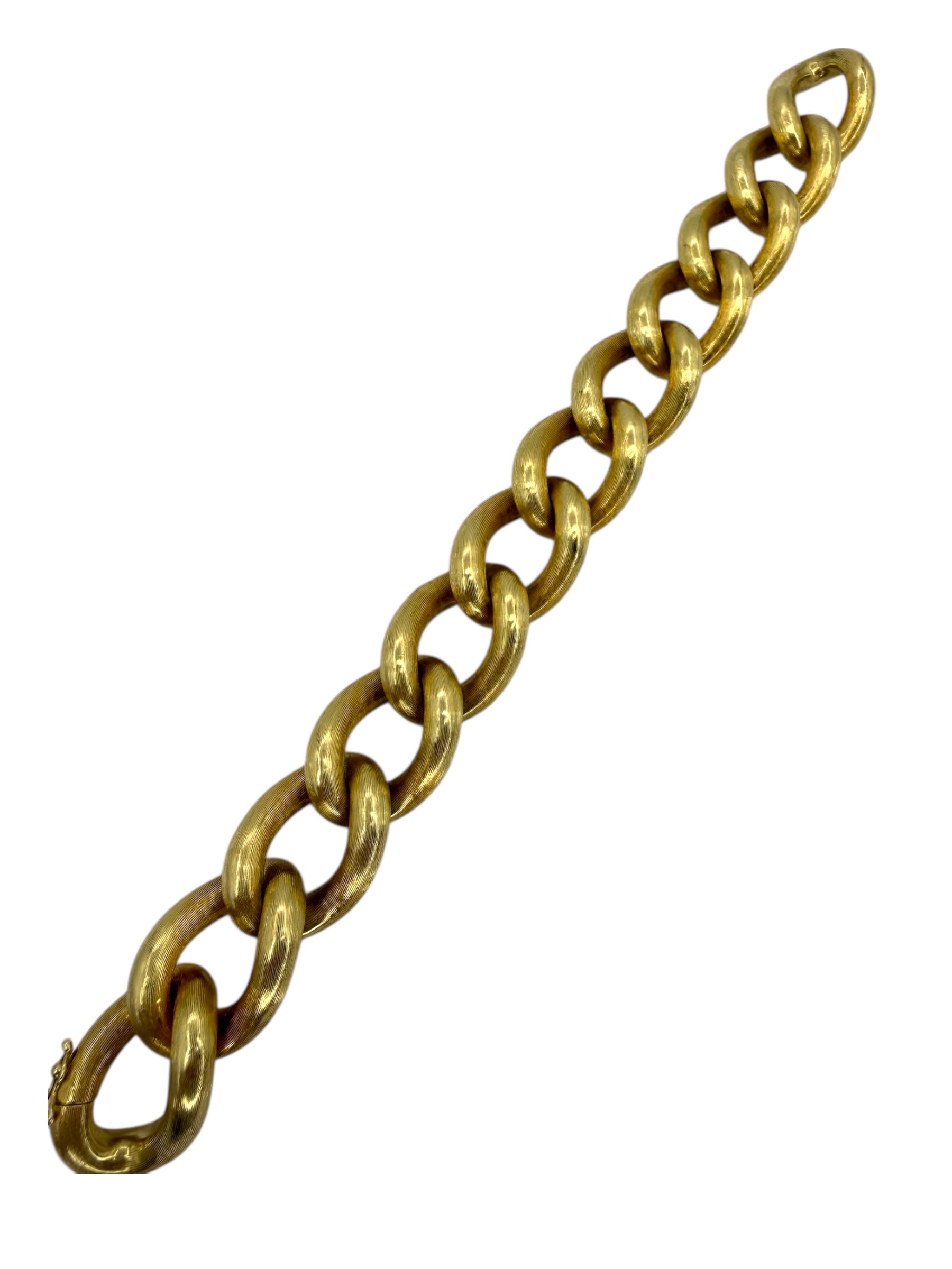 14k Chunky Puffed Curb Bracelet