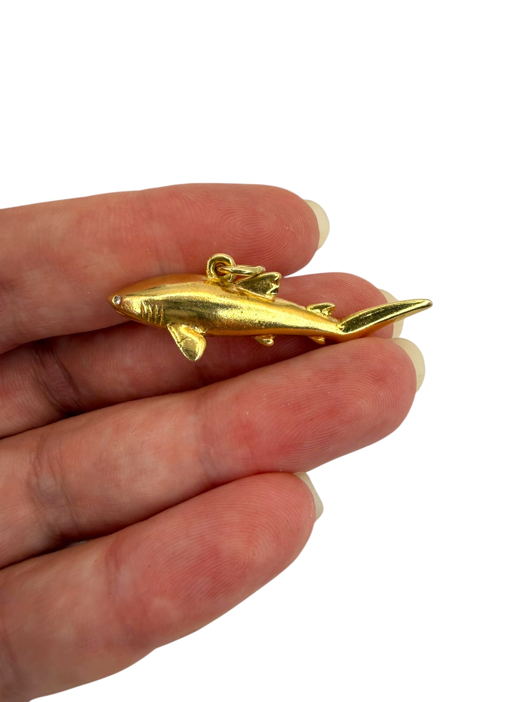 14k Shark Pendant