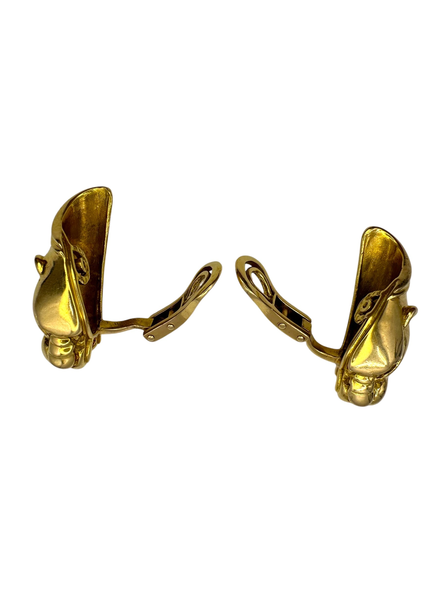 18k Panther Clip Earrings