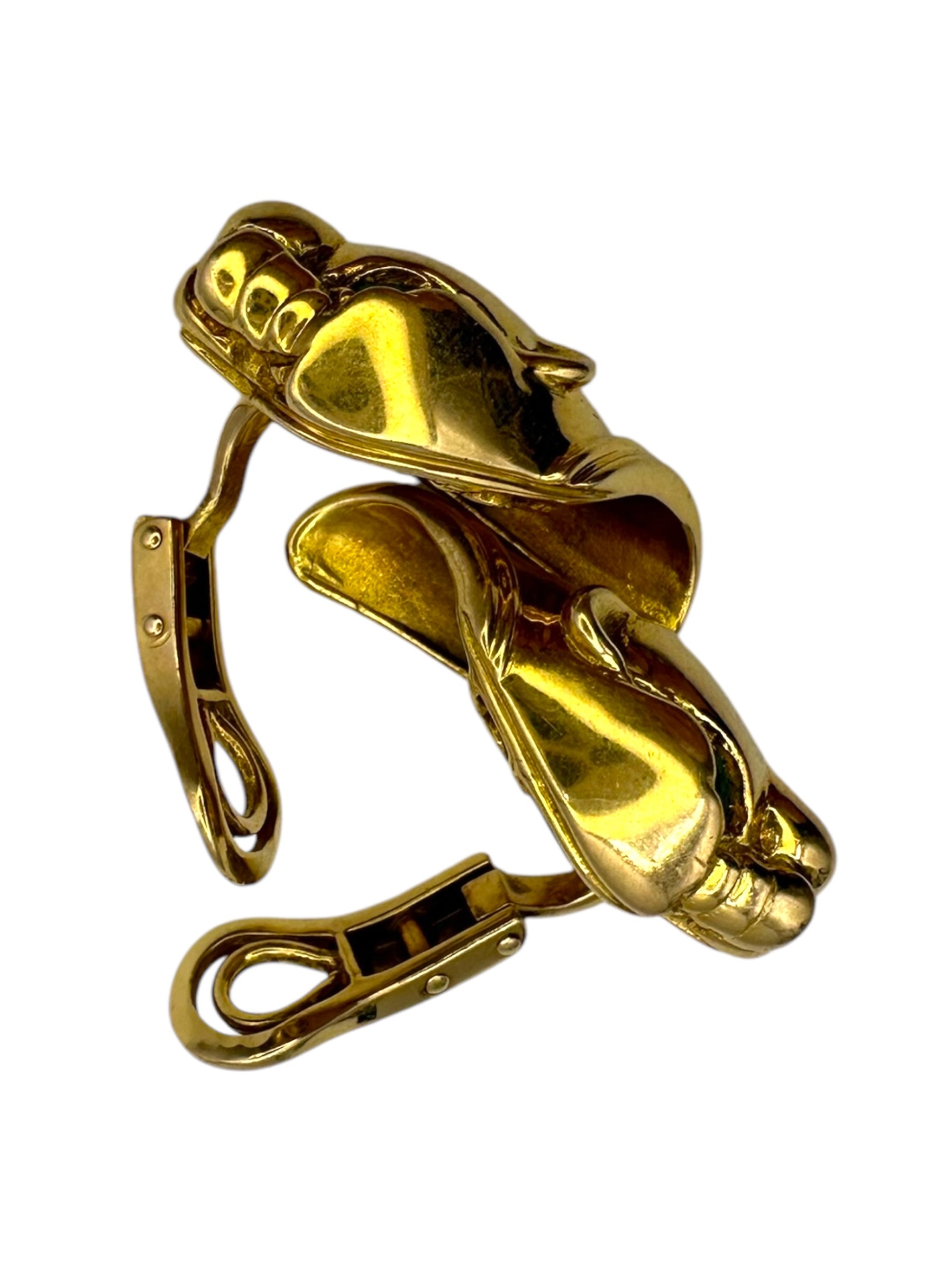 18k Panther Clip Earrings