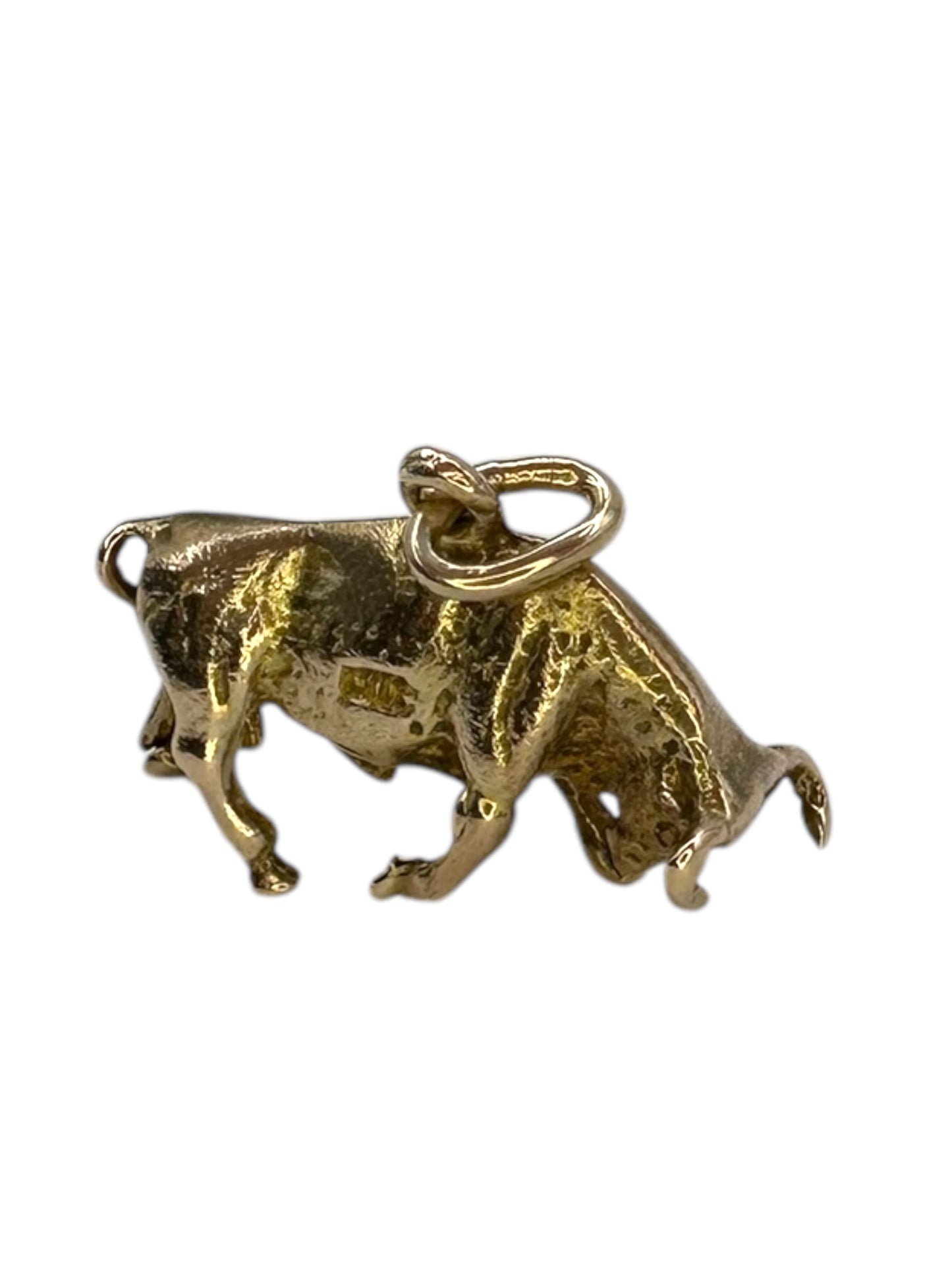 14k Bull Charm