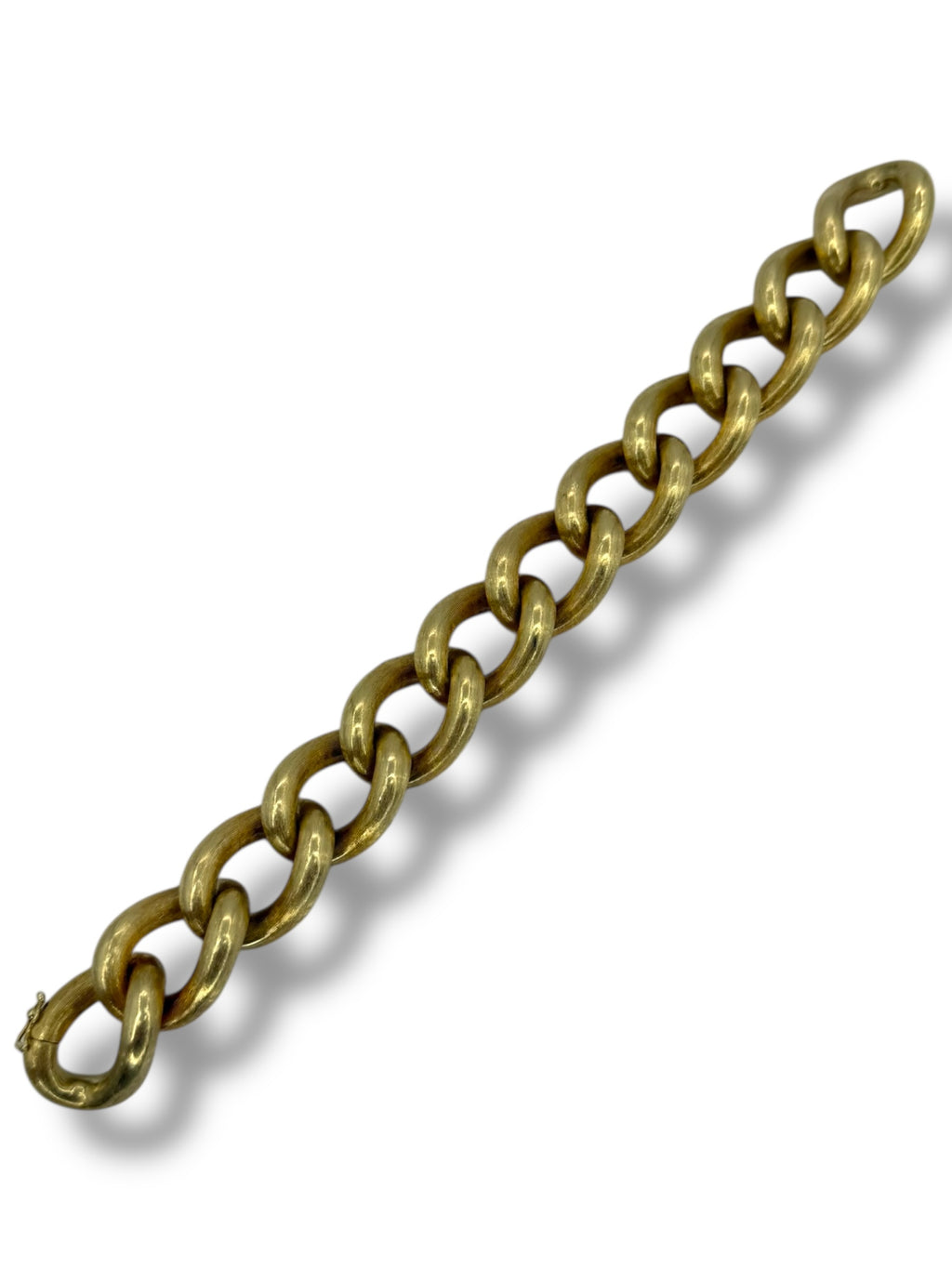 14k Chunky Puffed Curb Bracelet