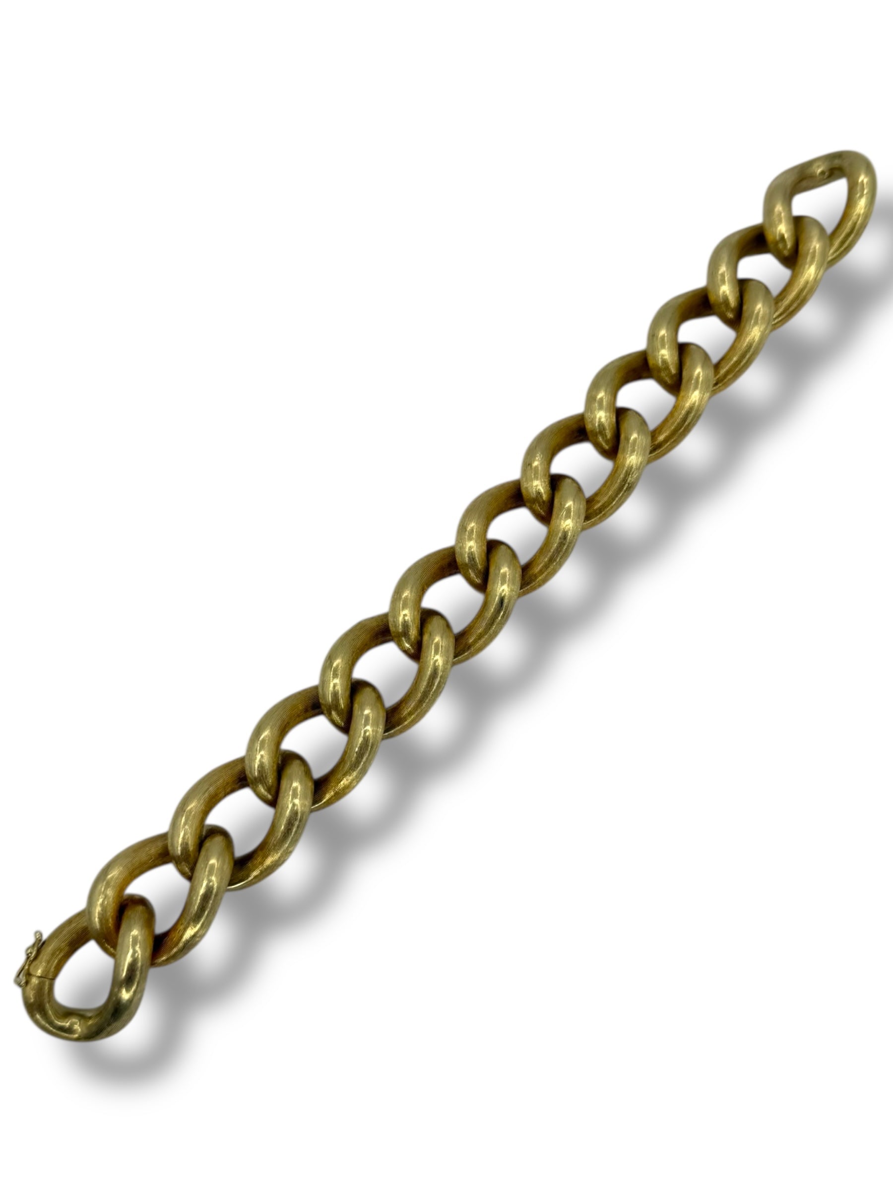 14k Chunky Puffed Curb Bracelet