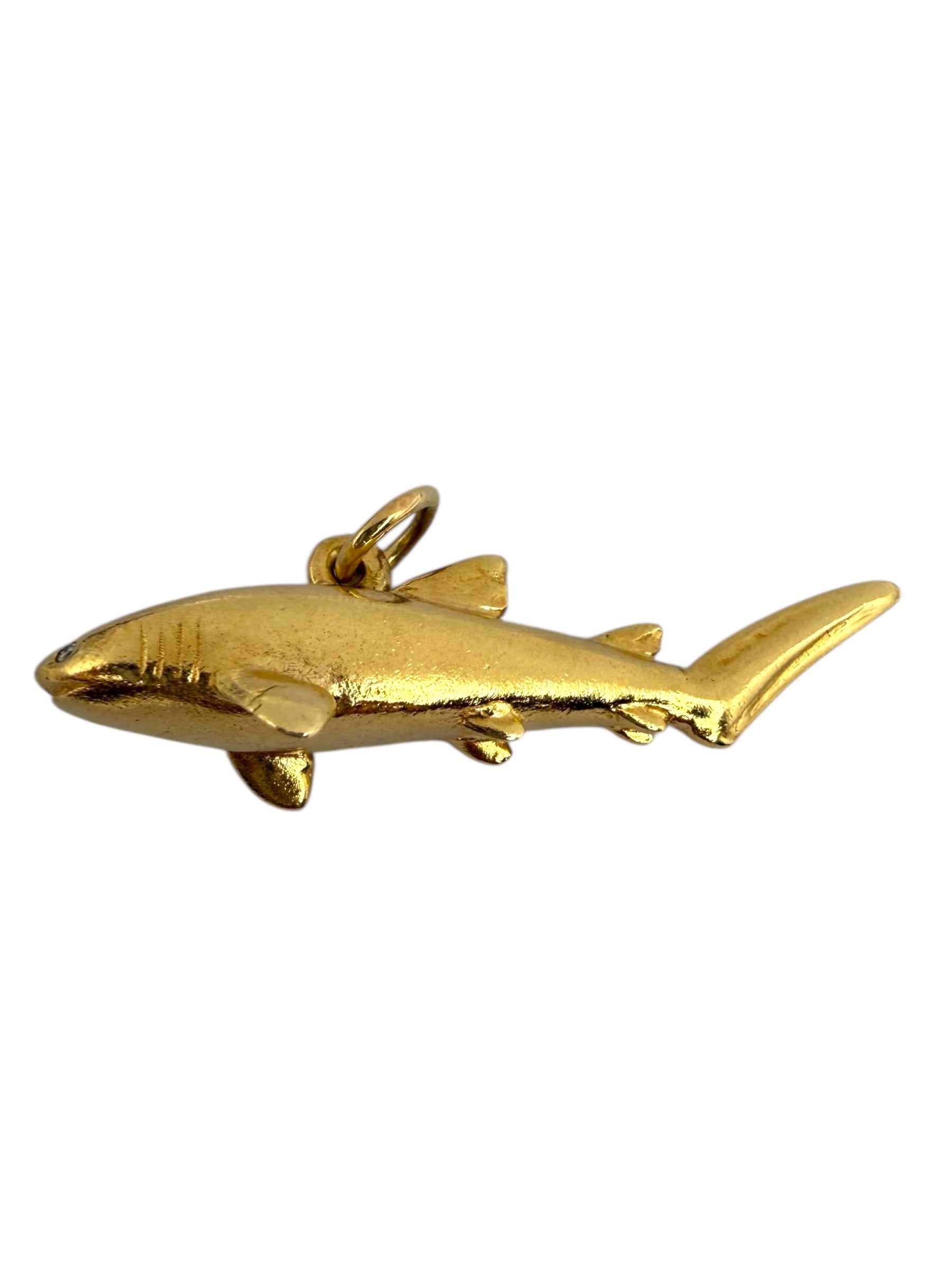 14k Shark Pendant