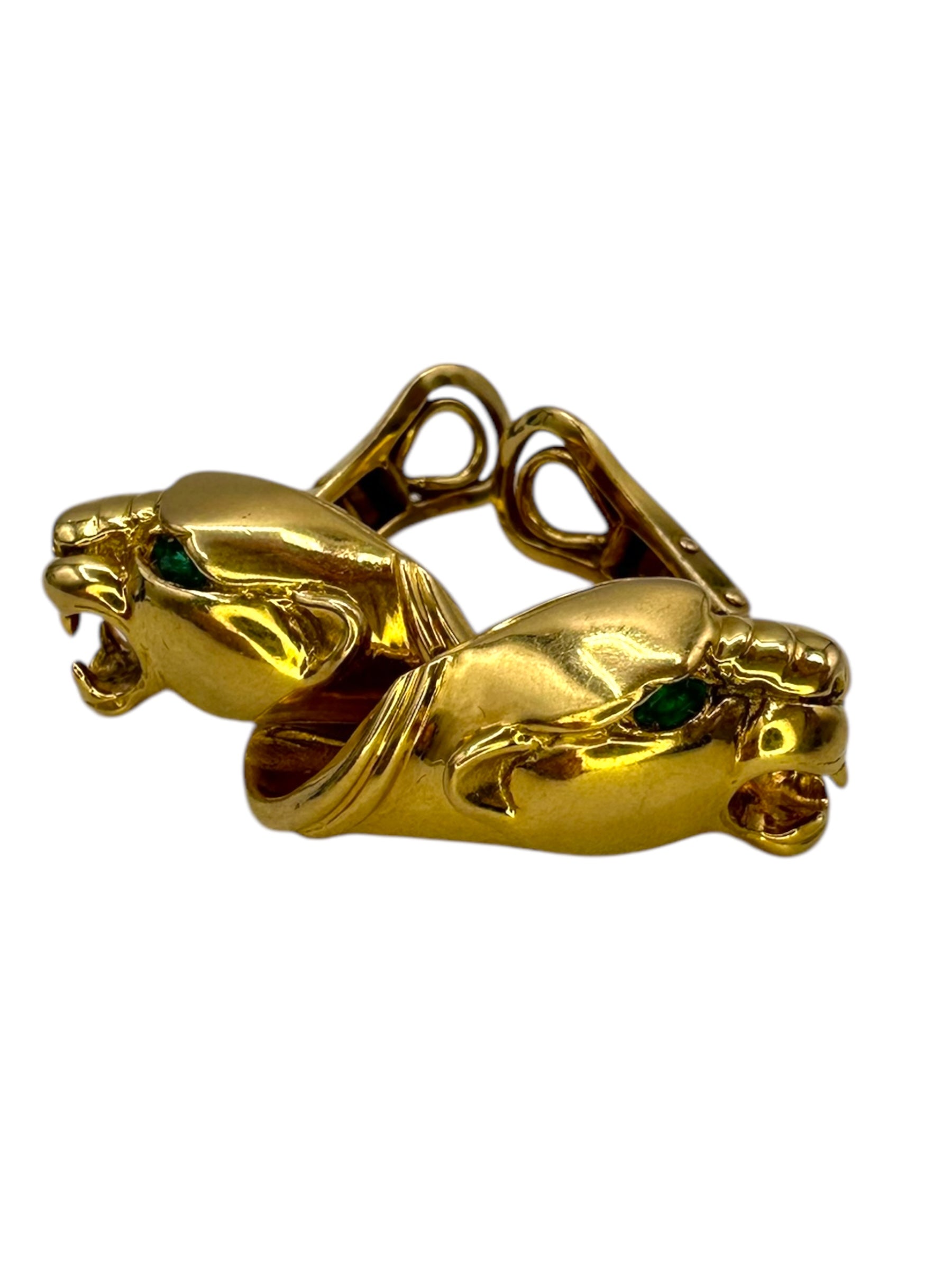 18k Panther Clip Earrings