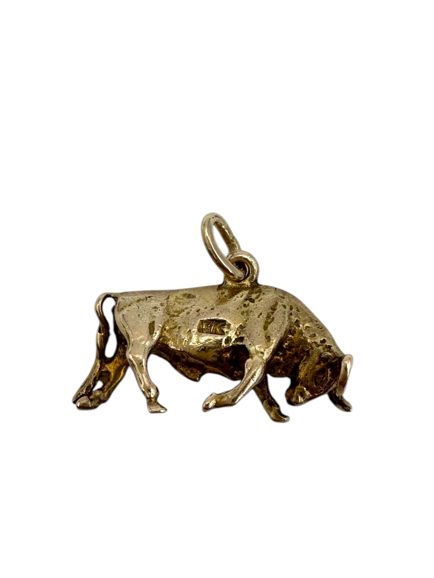 14k Bull Charm