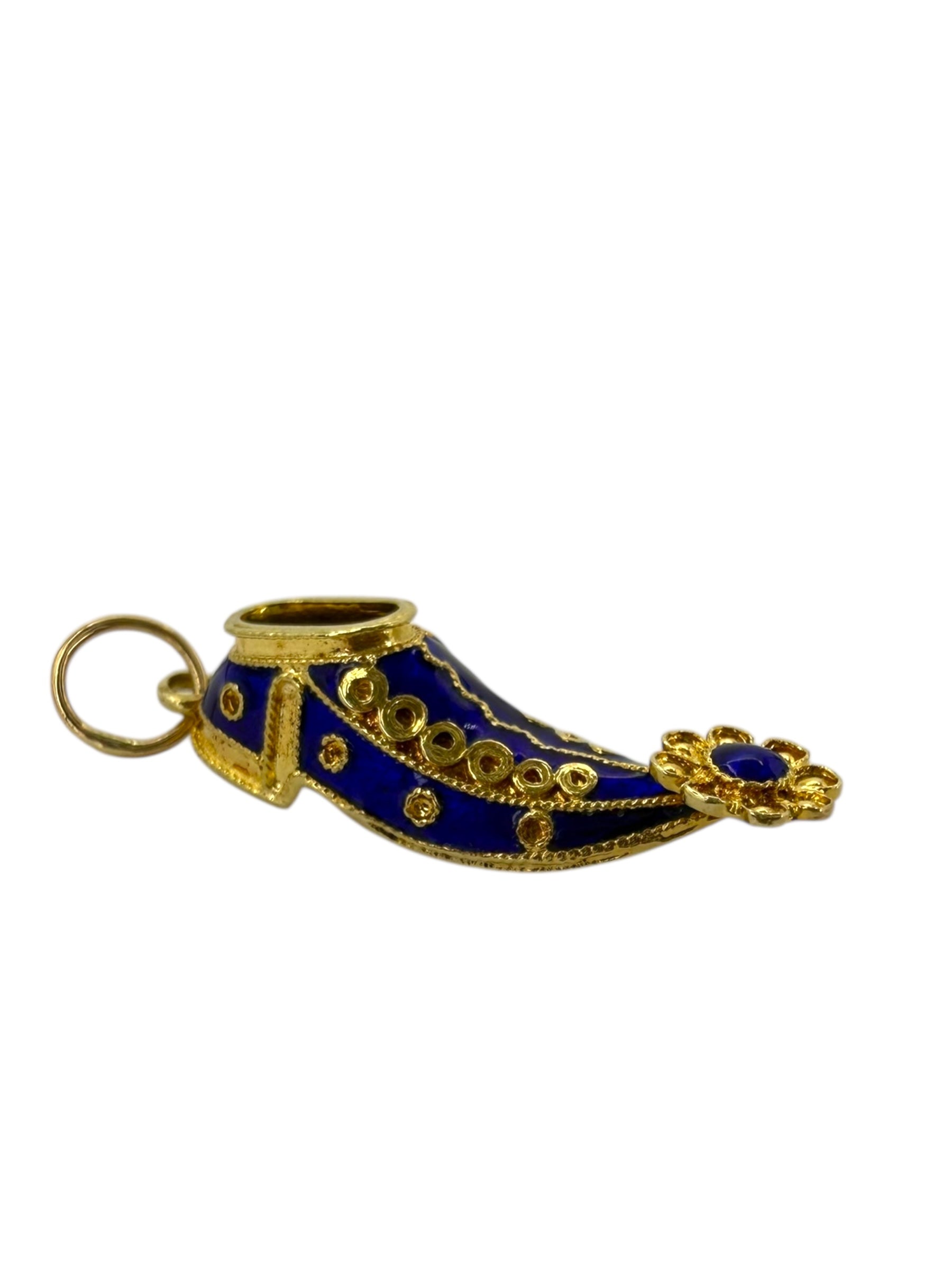 14k Enamel Shoe Charm