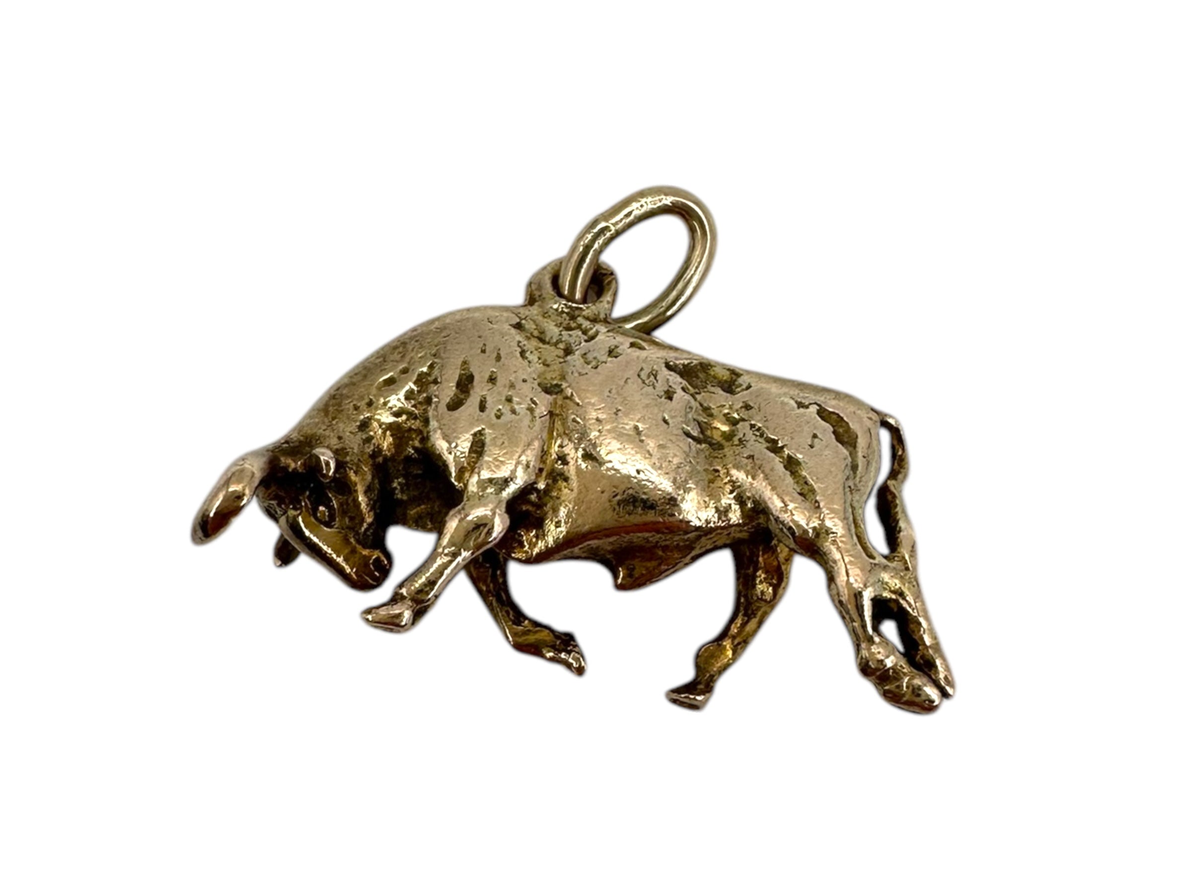 14k Bull Charm
