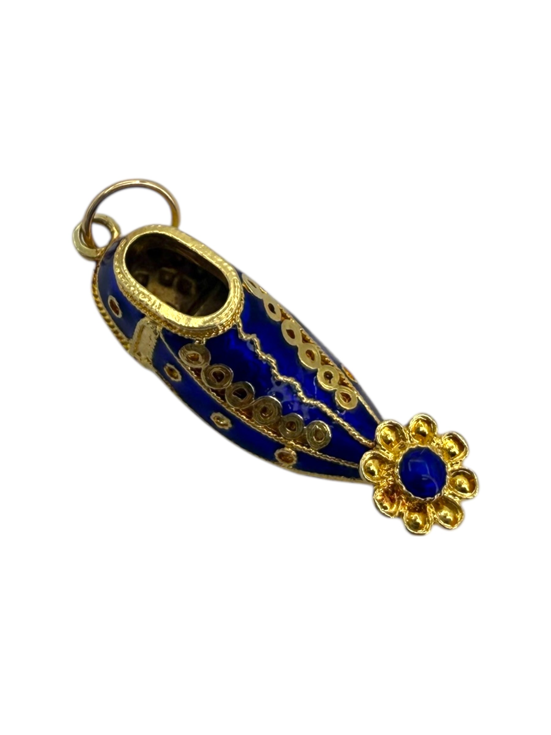 14k Enamel Shoe Charm