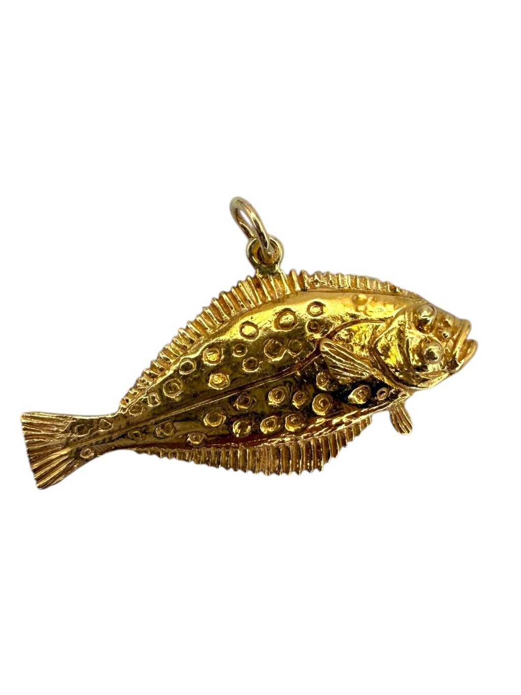 14k Flounder Fish Pendant