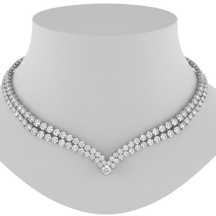 18k Princess Diamond Dinner Necklace