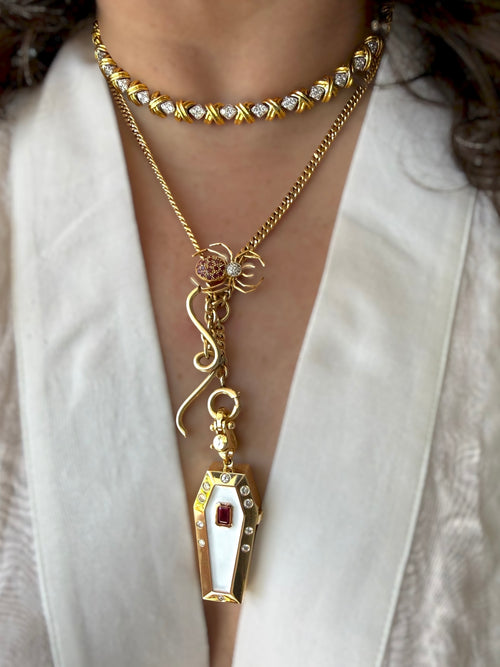 14k Antique Curb Watch Chain