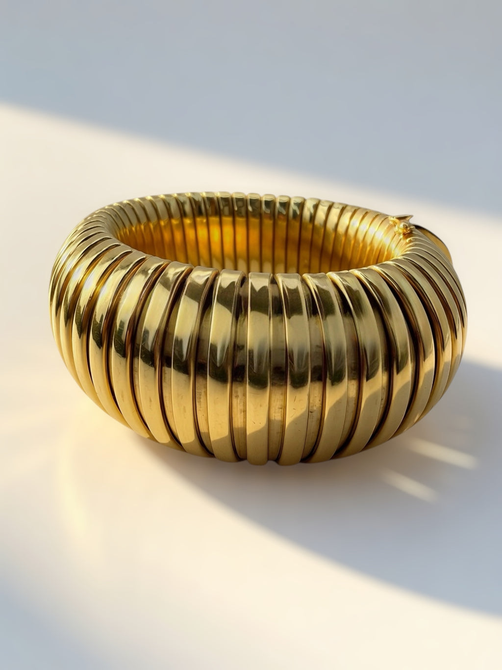 14k Wide Tubogas Bracelet