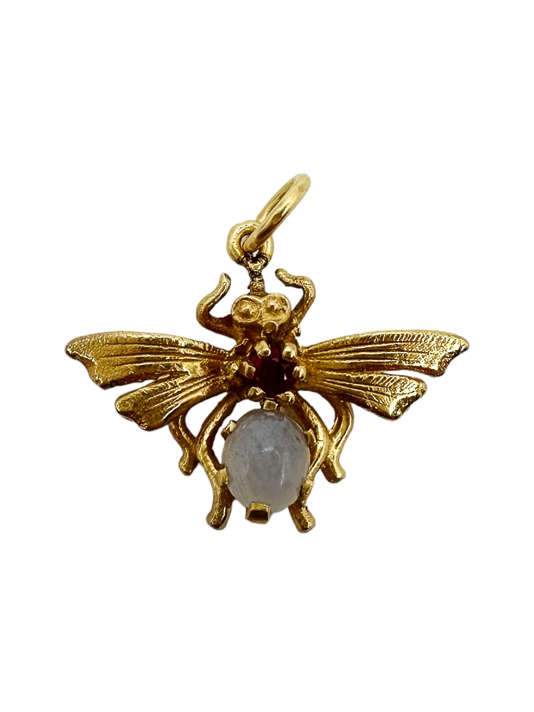 14k Flying Bug Charm