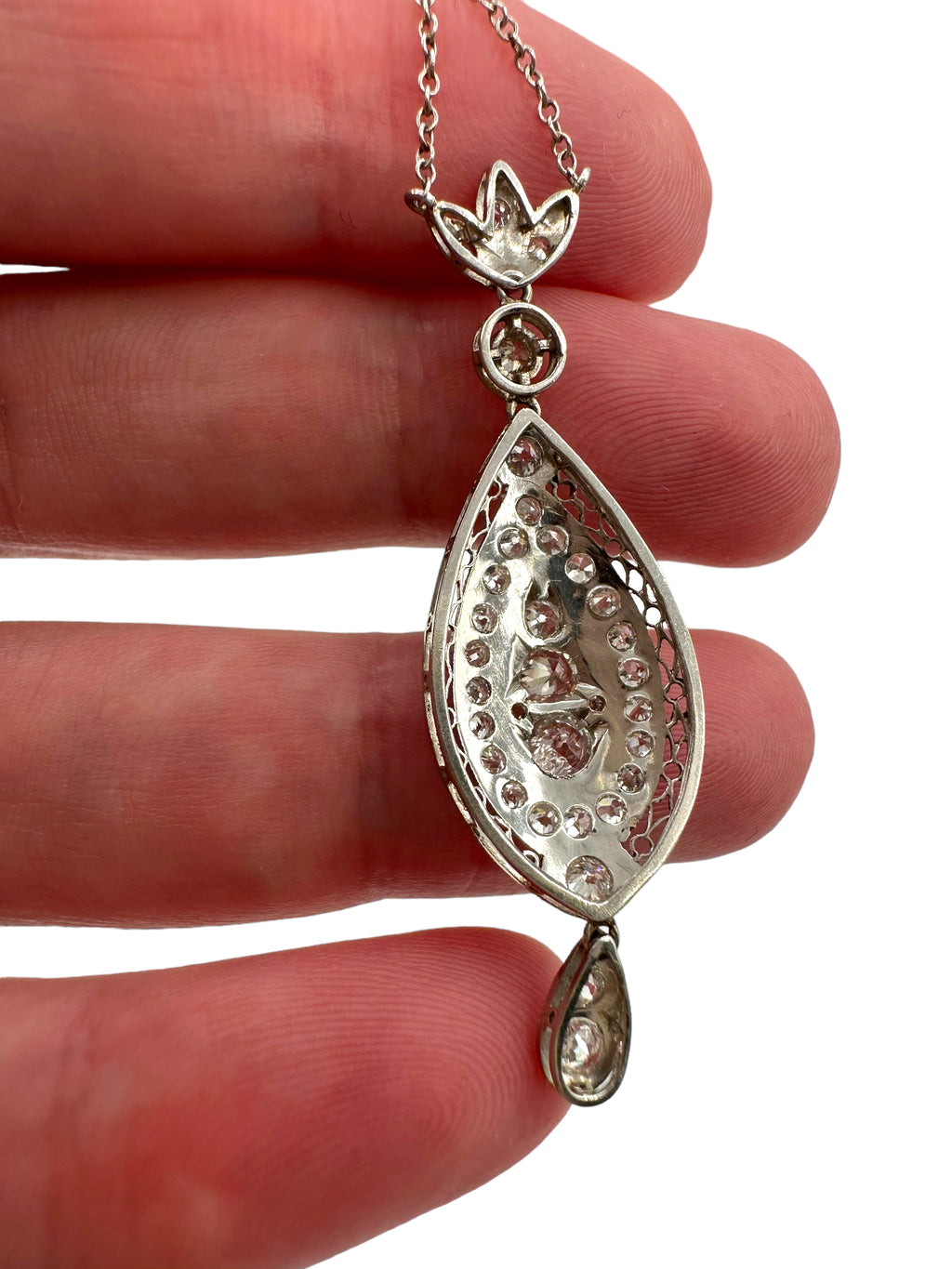 Edwardian Platinum Diamond Necklace