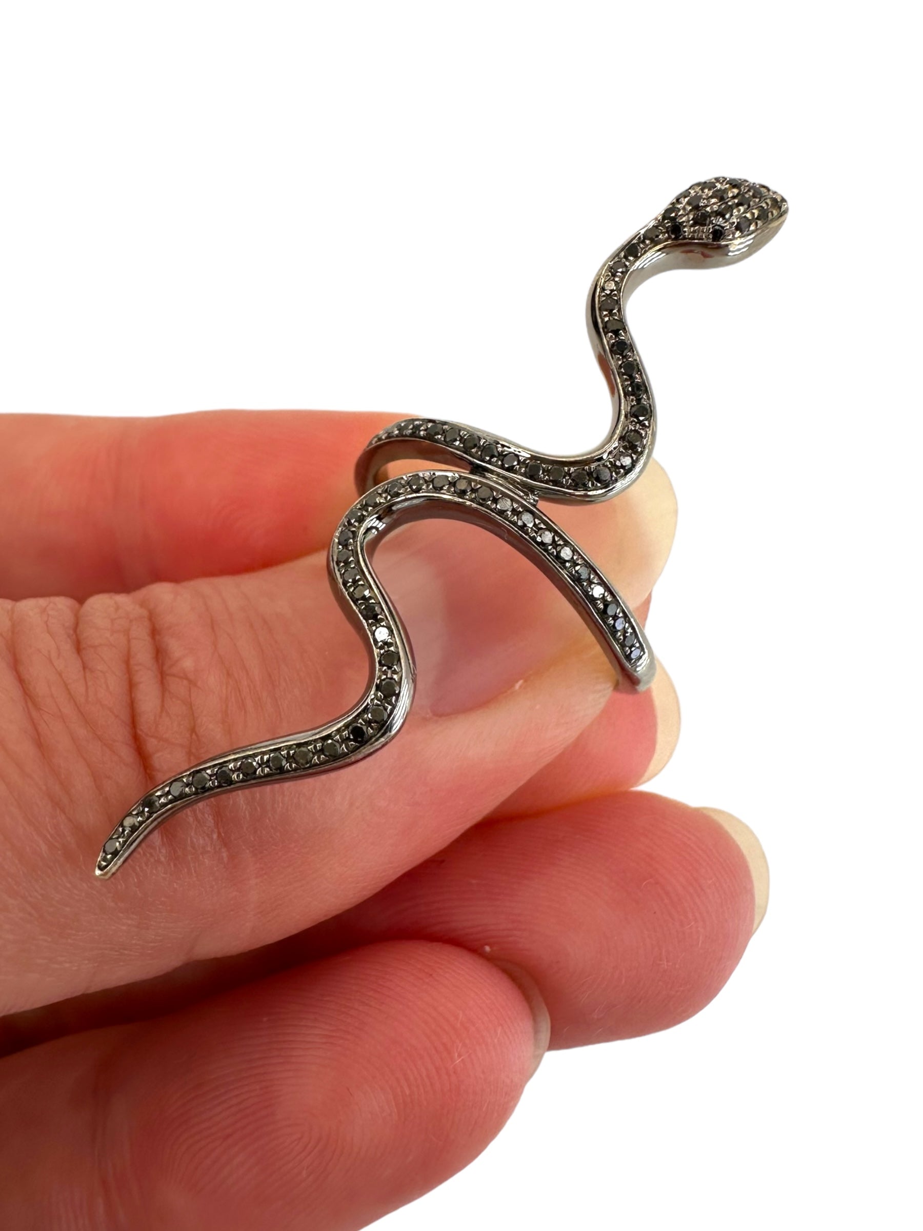 14k Diamond Snake Ring