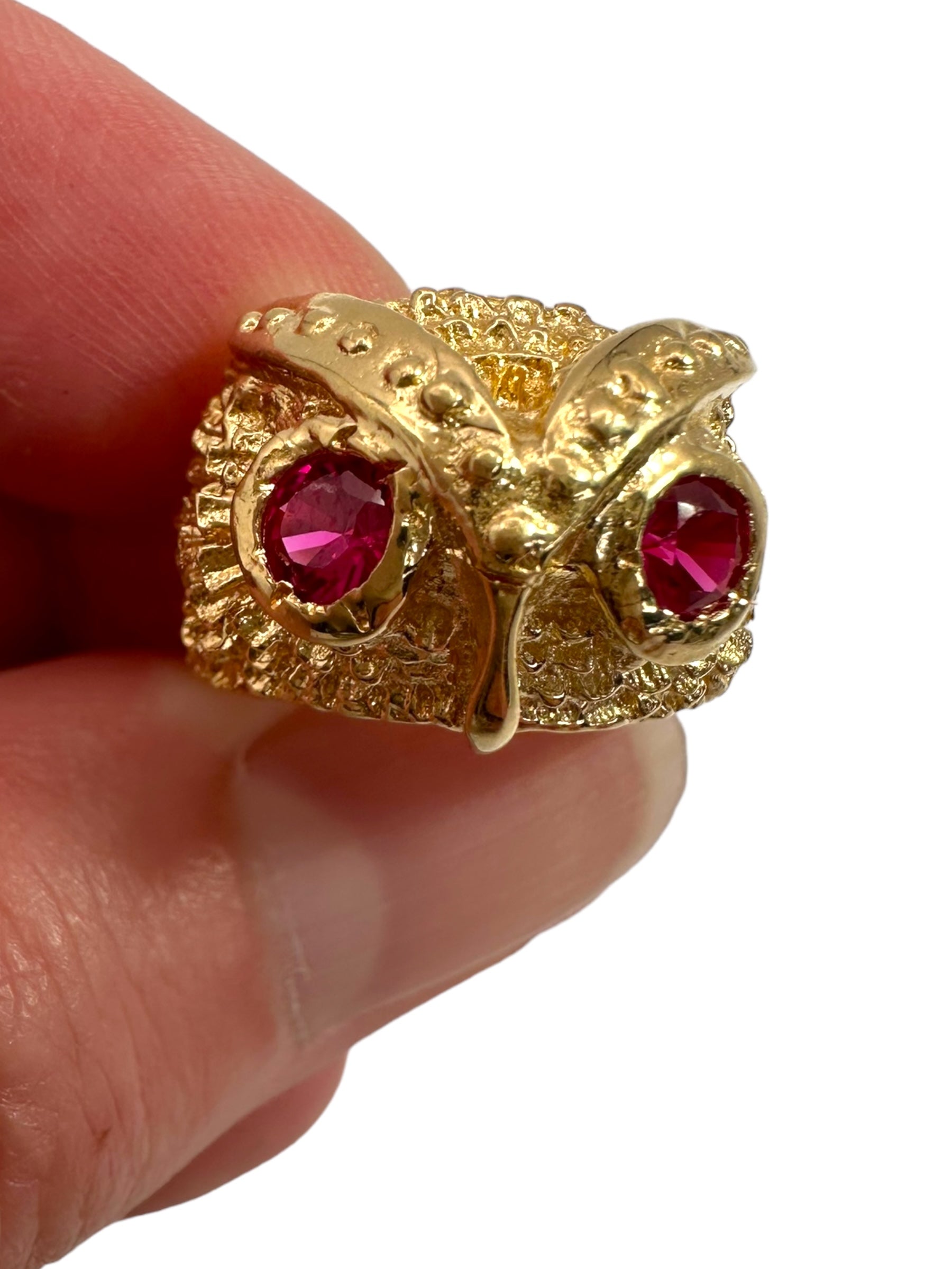 14k Owl Ring