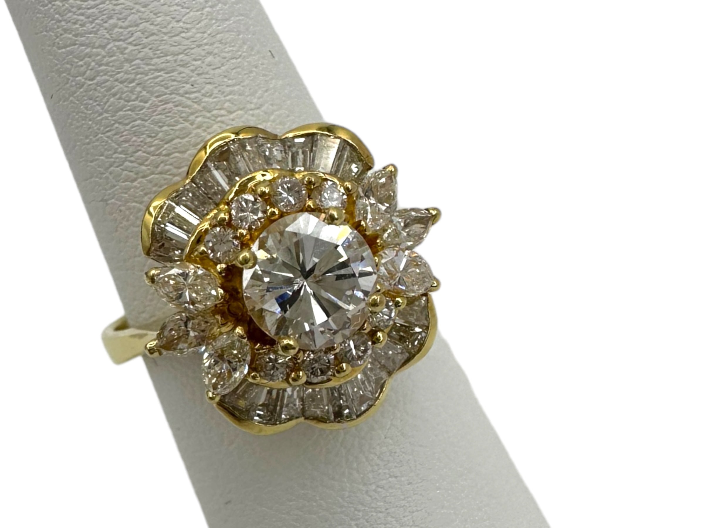 18k Diamond Ballerina/ Cluster Ring