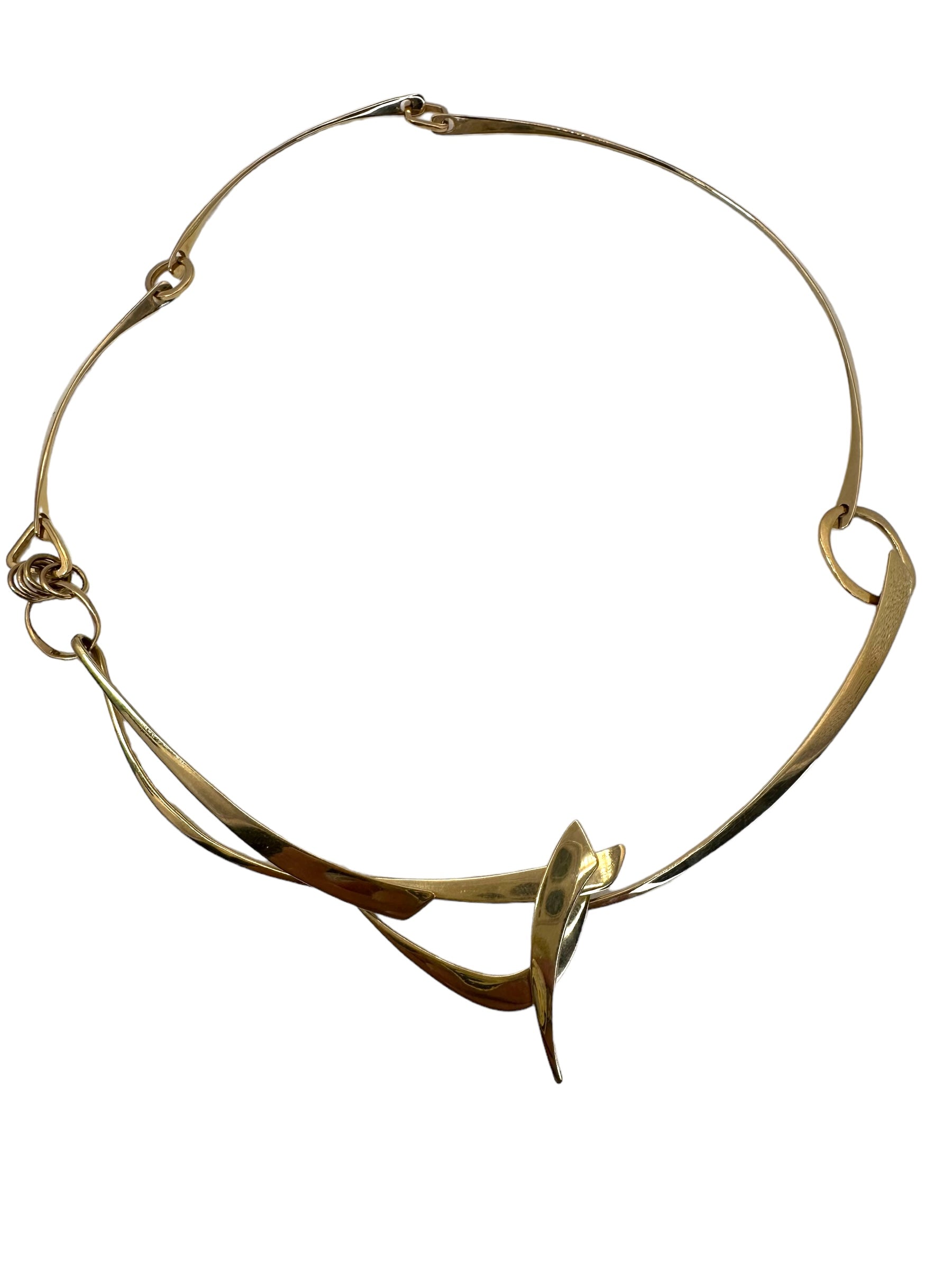 14k Handmade Organic Necklace