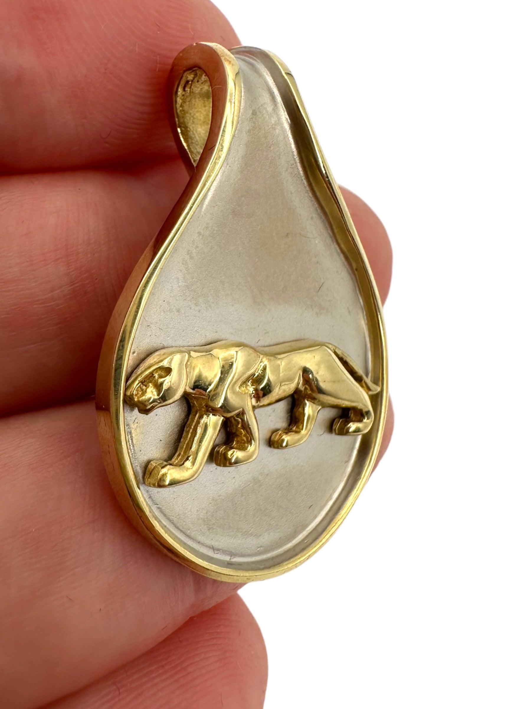 14k Panther Pendant