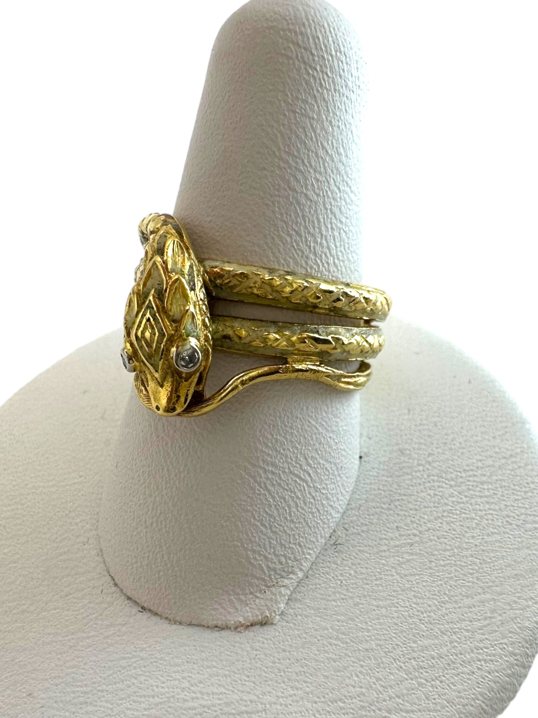 18k Snake Ring