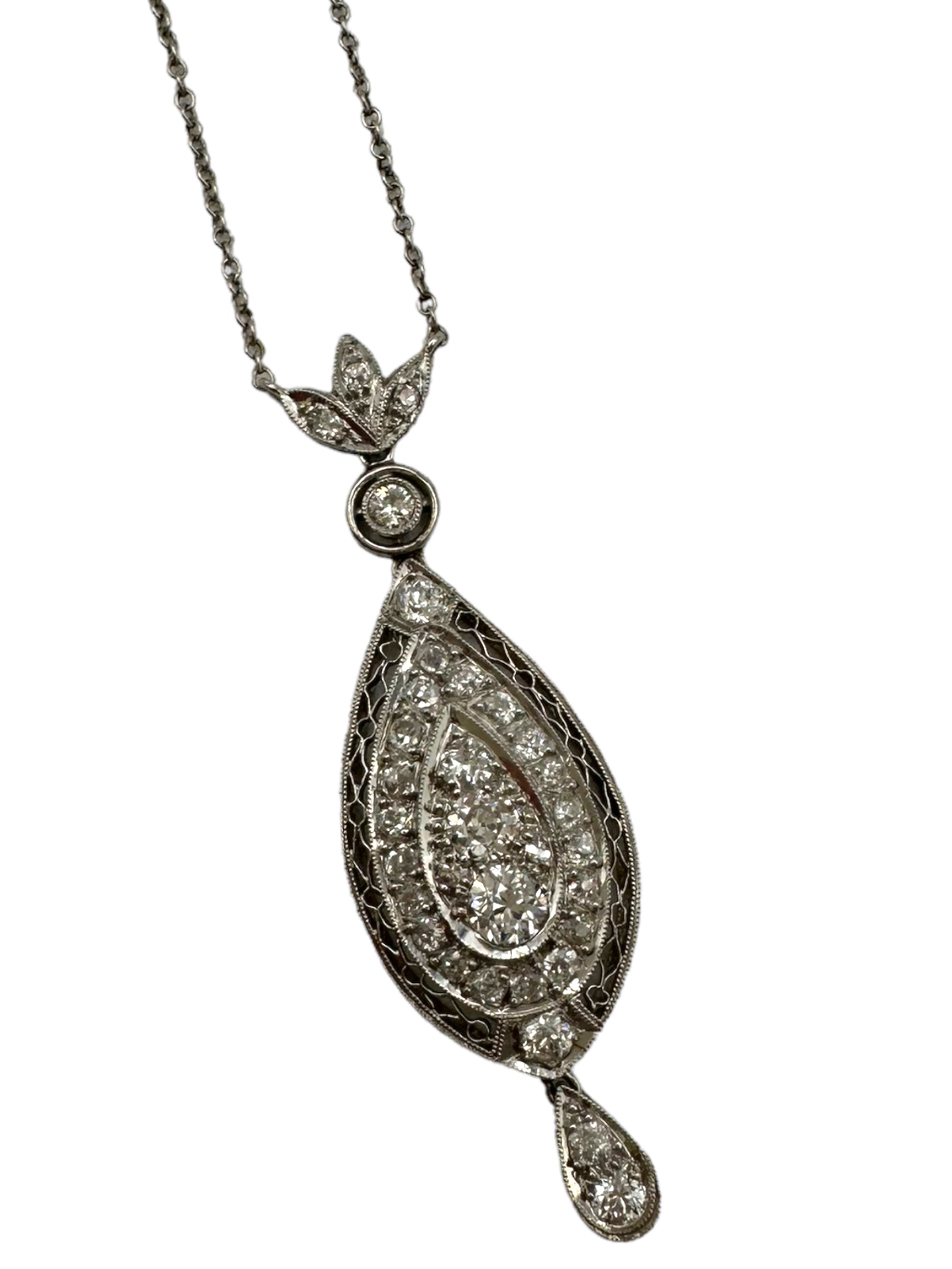 Edwardian Platinum Diamond Necklace
