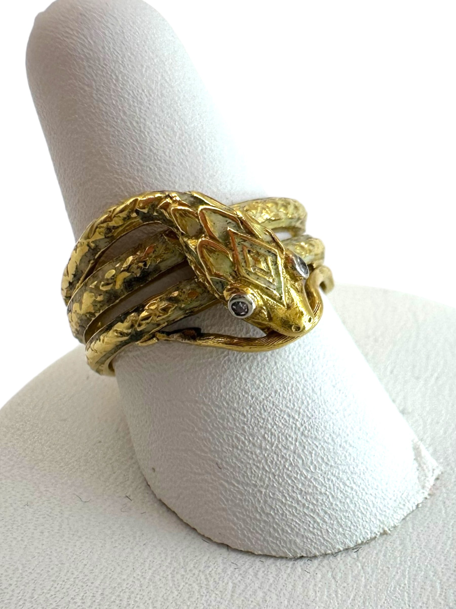 18k Snake Ring